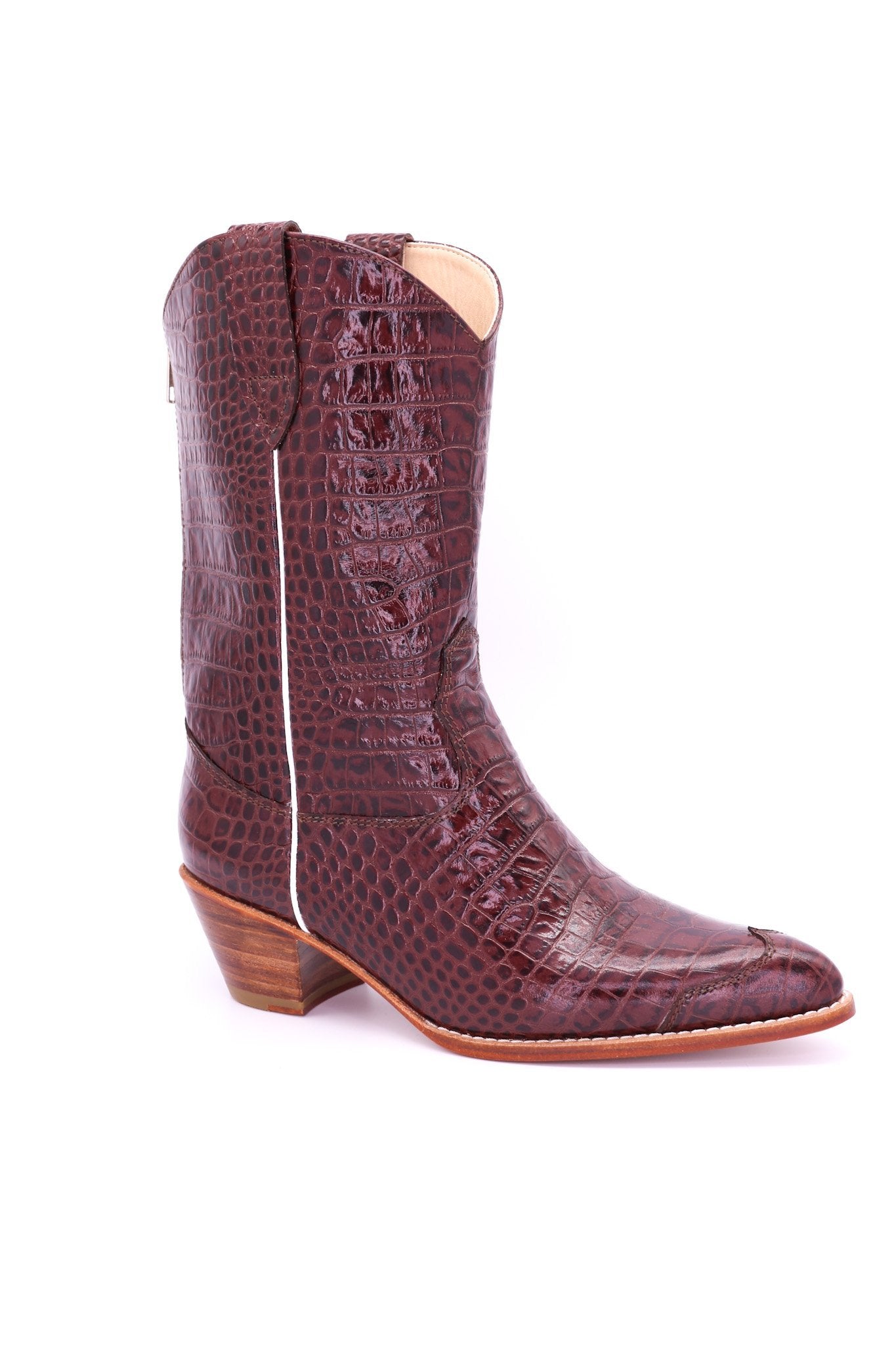 CROCODILE EMBOSSED CLEAN COWBOY BOOTS MICHELLE - MOMO STUDIO BERLIN - Berlin Concept Store - sustainable & ethical fashion