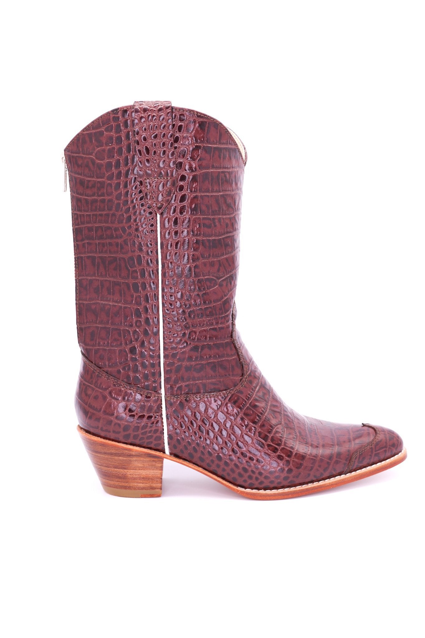 CROCODILE EMBOSSED CLEAN COWBOY BOOTS MICHELLE - MOMO STUDIO BERLIN - Berlin Concept Store - sustainable & ethical fashion