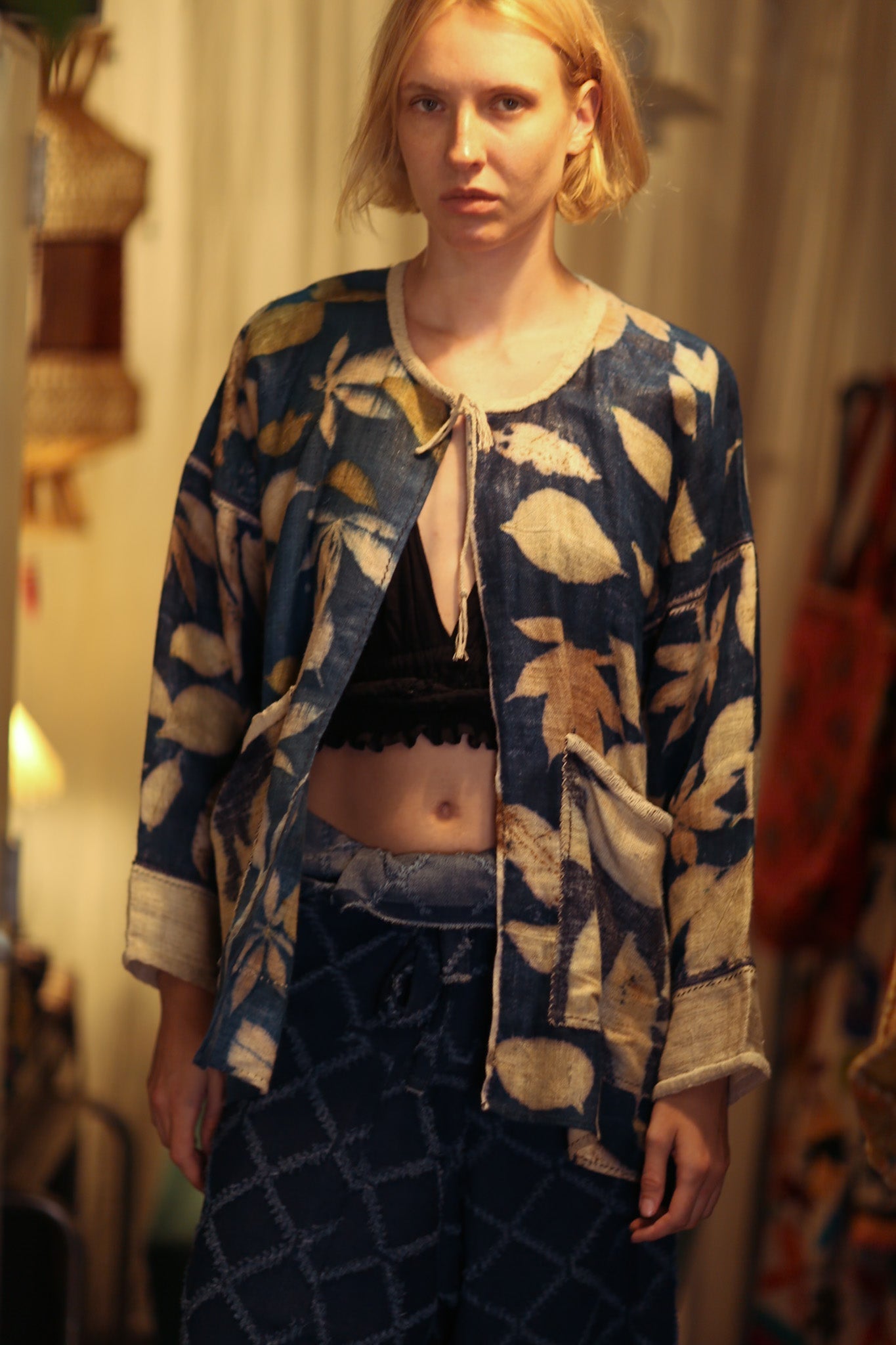 DAMON KANCHON DEEP BLUE SHORT JACKET - MOMO STUDIO BERLIN - Berlin Concept Store - sustainable & ethical fashion