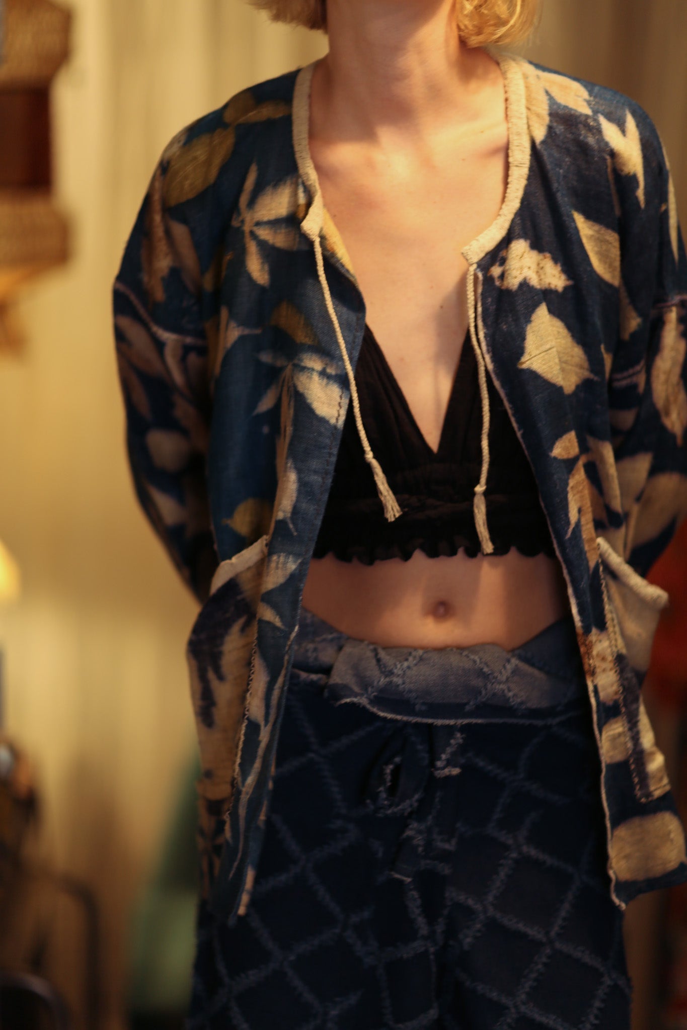 DAMON KANCHON DEEP BLUE SHORT JACKET - MOMO STUDIO BERLIN - Berlin Concept Store - sustainable & ethical fashion