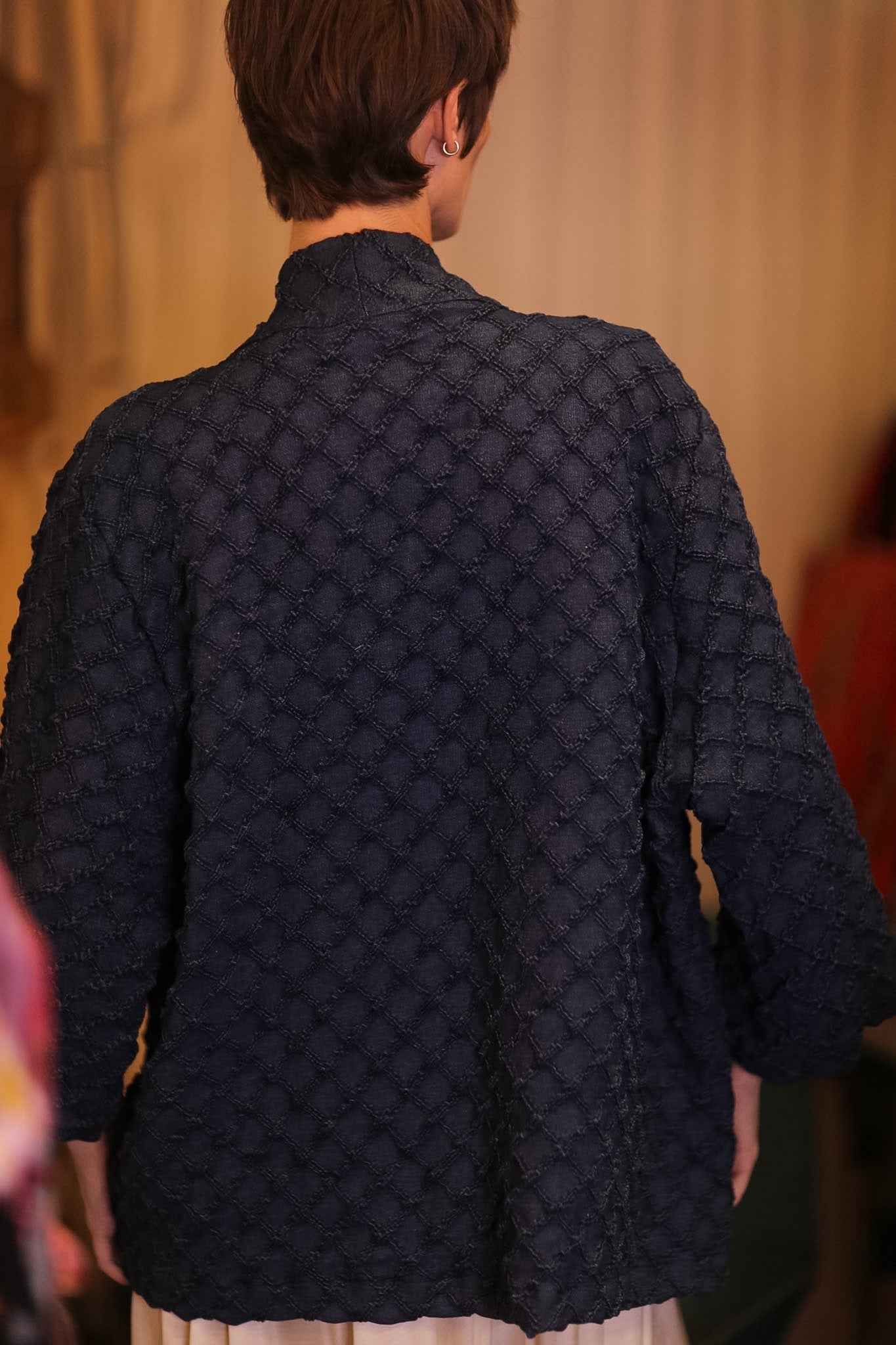 DARK BLUE PREMIUM DENIM SHORT KIMONO LEYLU - MOMO STUDIO BERLIN - Berlin Concept Store - sustainable & ethical fashion