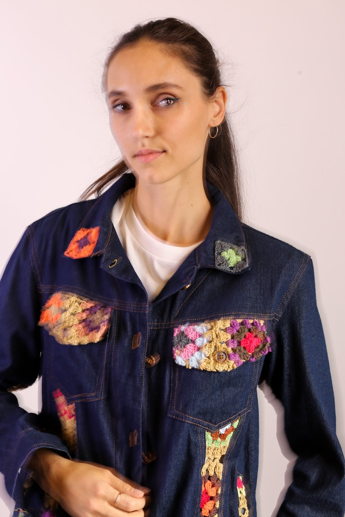 DENIM CROCHET DETAIL JACKET LORINS - MOMO STUDIO BERLIN - Berlin Concept Store - sustainable & ethical fashion