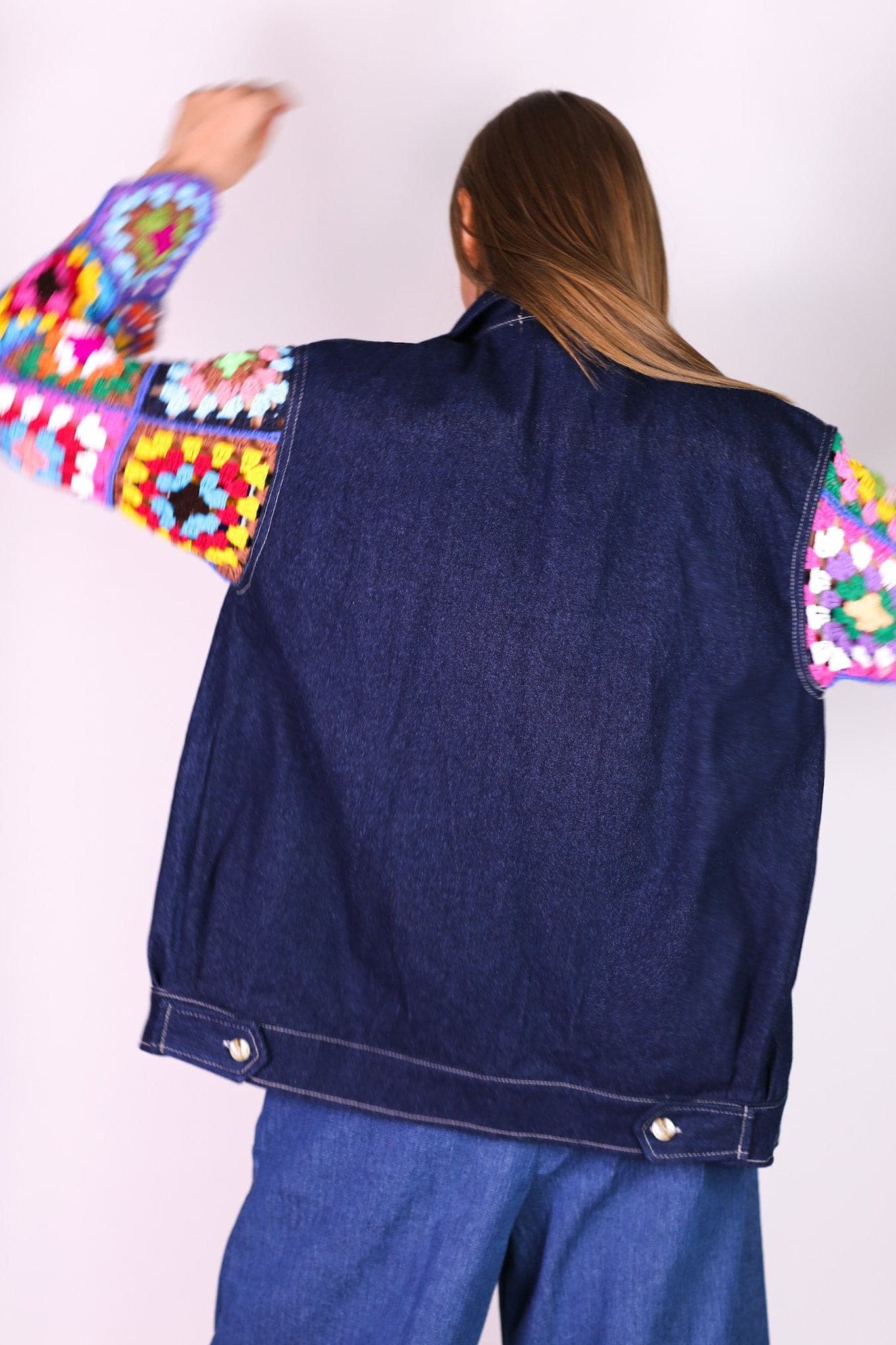 DENIM CROCHET JACKET VICKY - MOMO STUDIO BERLIN - Berlin Concept Store - sustainable & ethical fashion