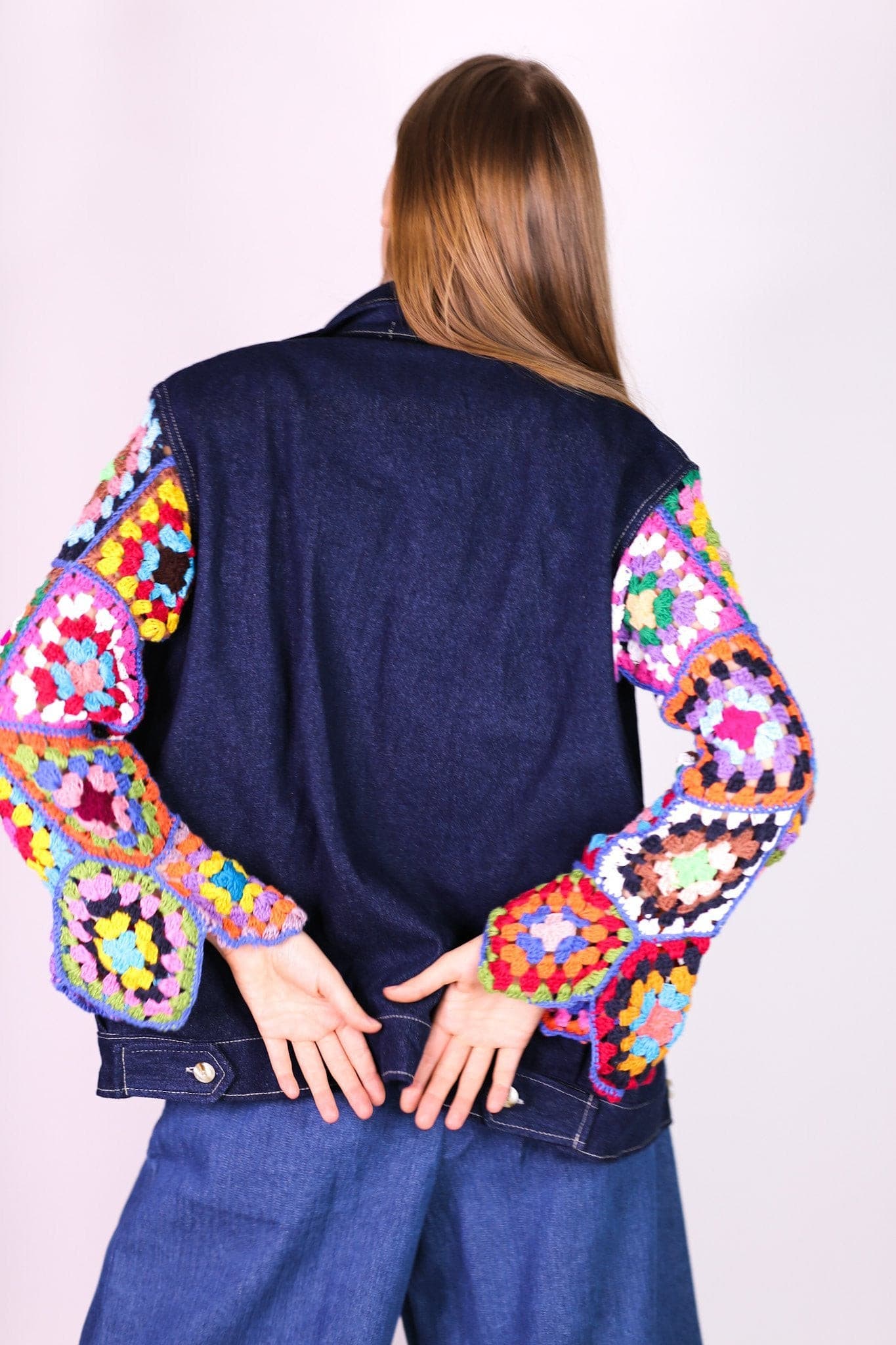 DENIM CROCHET JACKET VICKY - MOMO STUDIO BERLIN - Berlin Concept Store - sustainable & ethical fashion