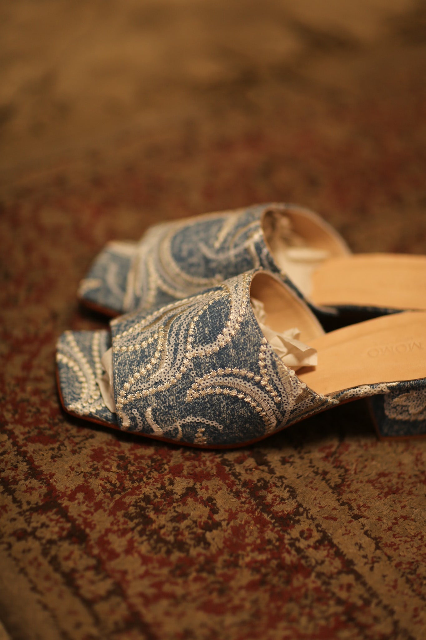 DENIM EMBROIDERED MULES KINTRA - MOMO STUDIO BERLIN - Berlin Concept Store - sustainable & ethical fashion