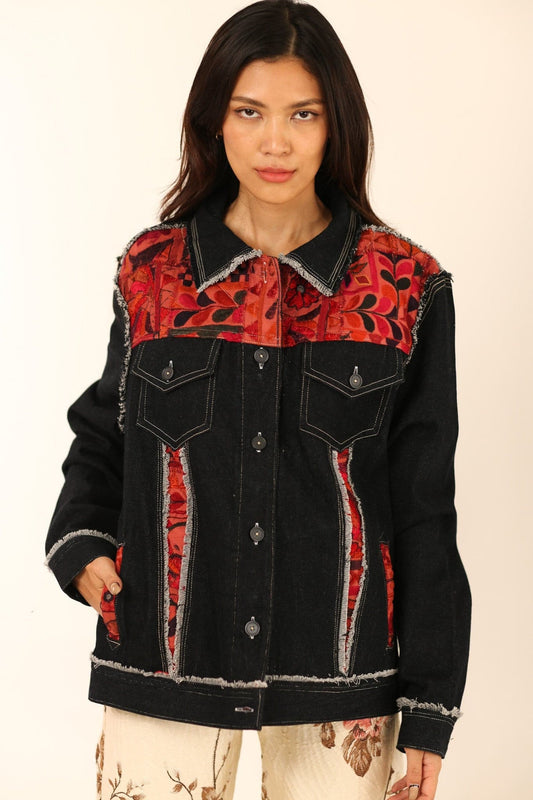 DENIM EMBROIDERED PATCHWORK JACKET FARSIS - MOMO STUDIO BERLIN - Berlin Concept Store - sustainable & ethical fashion