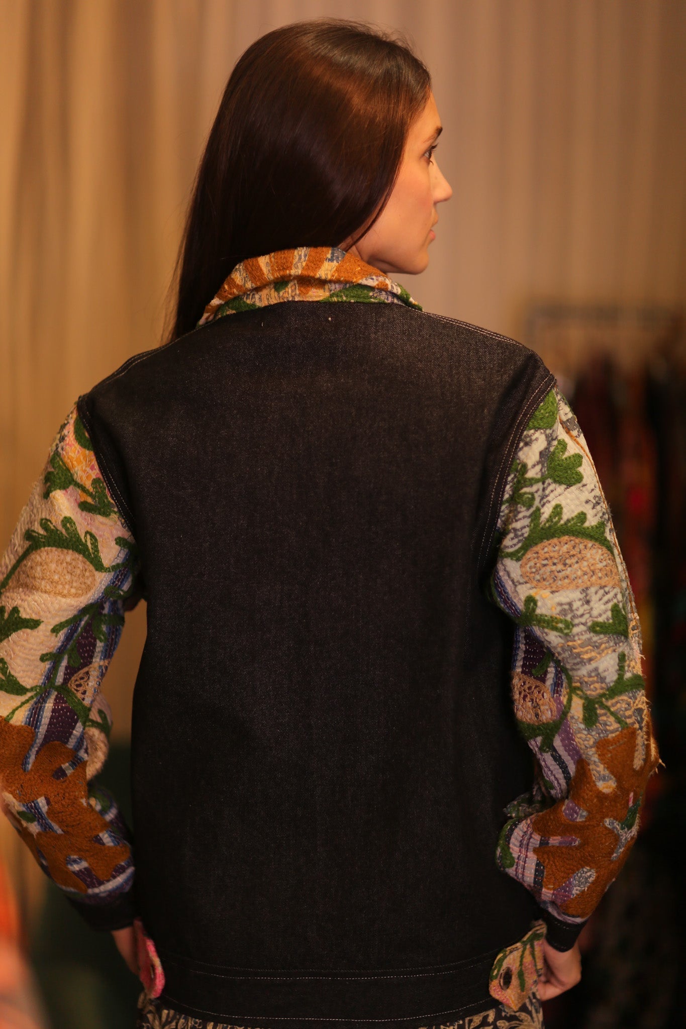 DENIM JACKET PATCHWORK FILAE - MOMO STUDIO BERLIN - Berlin Concept Store - sustainable & ethical fashion