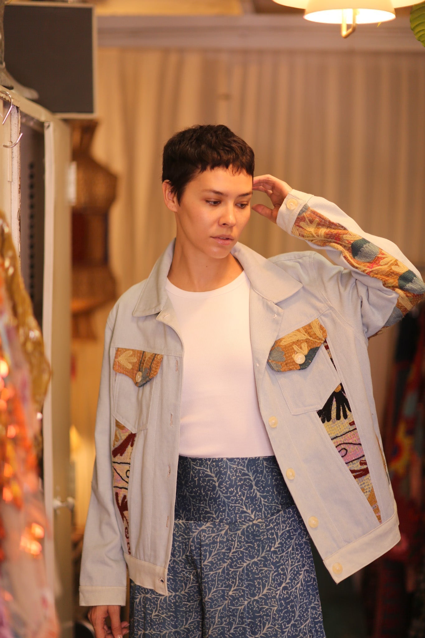 DENIM JACKET PATCHWORK MIRANA - MOMO STUDIO BERLIN - Berlin Concept Store - sustainable & ethical fashion