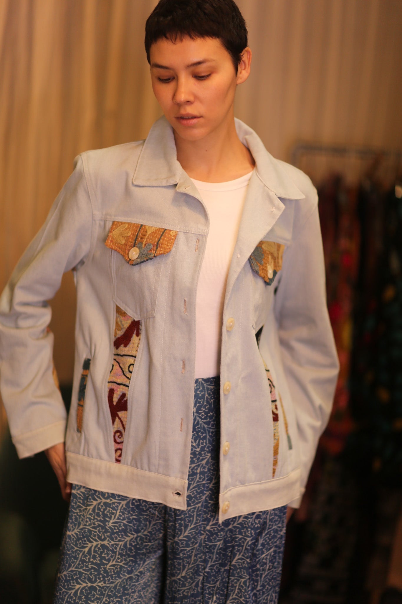 DENIM JACKET PATCHWORK MIRANA - MOMO STUDIO BERLIN - Berlin Concept Store - sustainable & ethical fashion