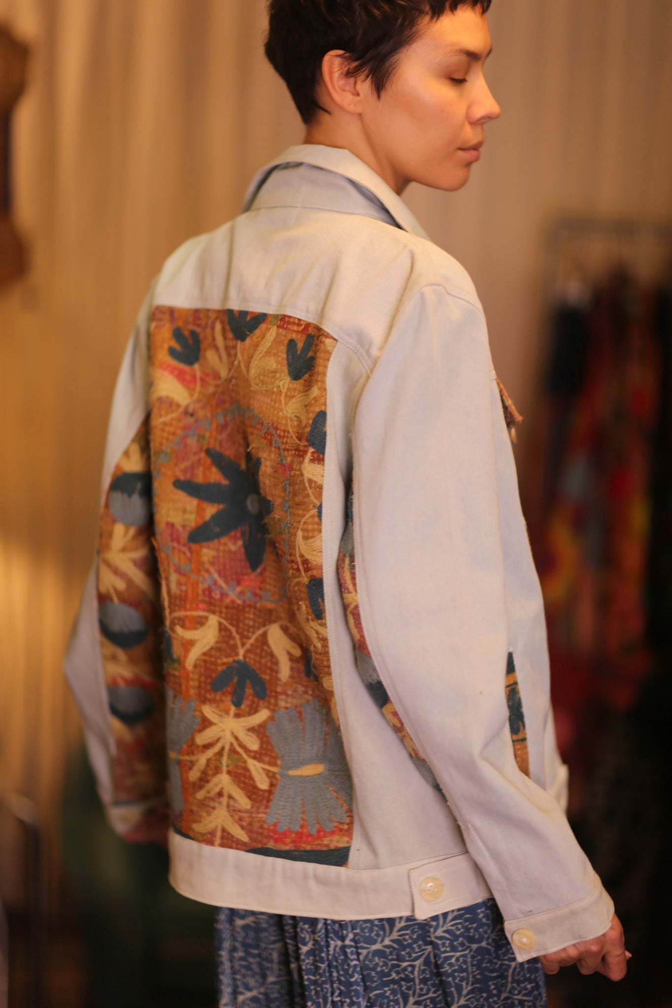DENIM JACKET PATCHWORK MIRANA - MOMO STUDIO BERLIN - Berlin Concept Store - sustainable & ethical fashion