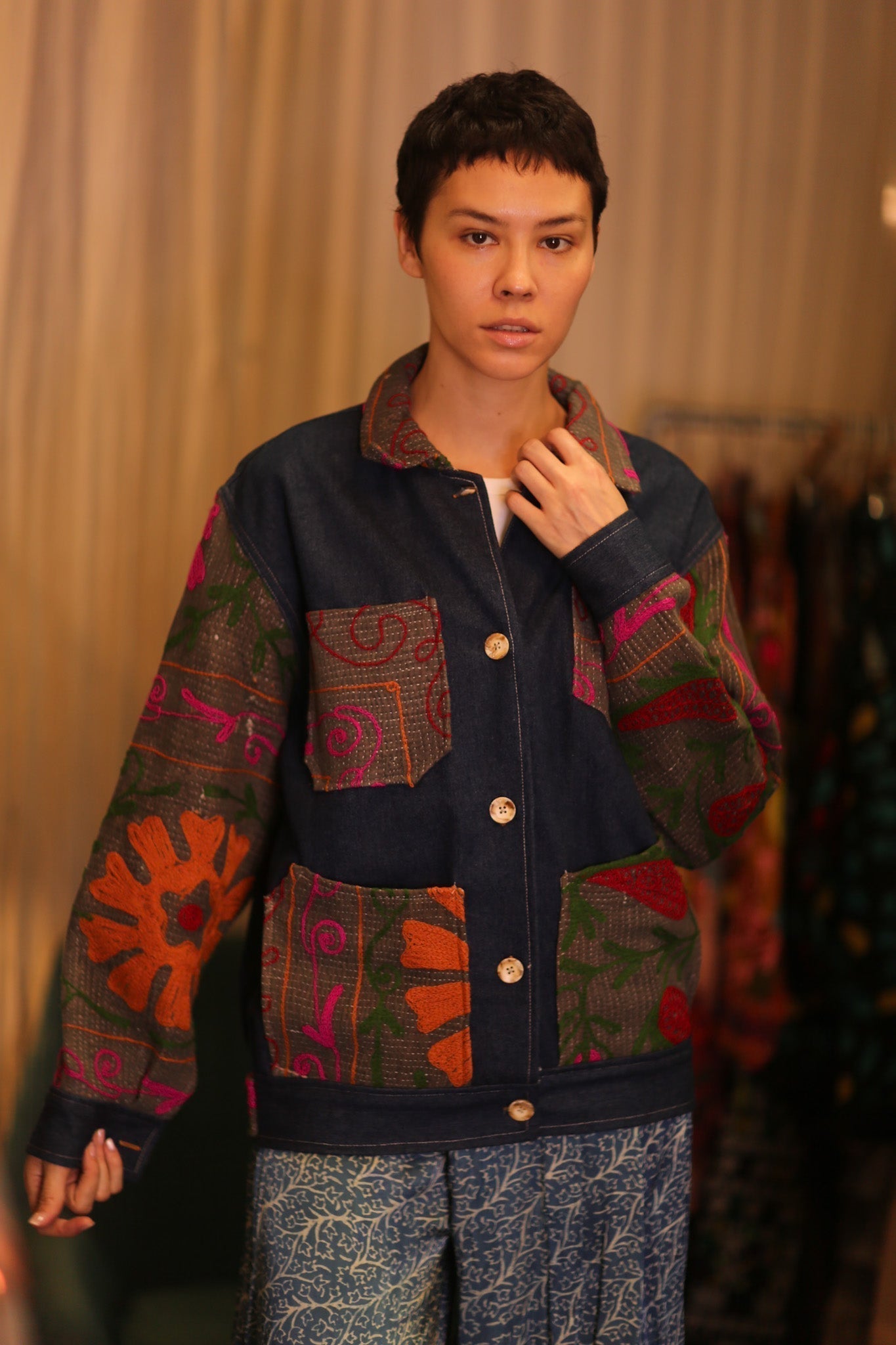 DENIM JACKET PATCHWORK MULA - MOMO STUDIO BERLIN - Berlin Concept Store - sustainable & ethical fashion