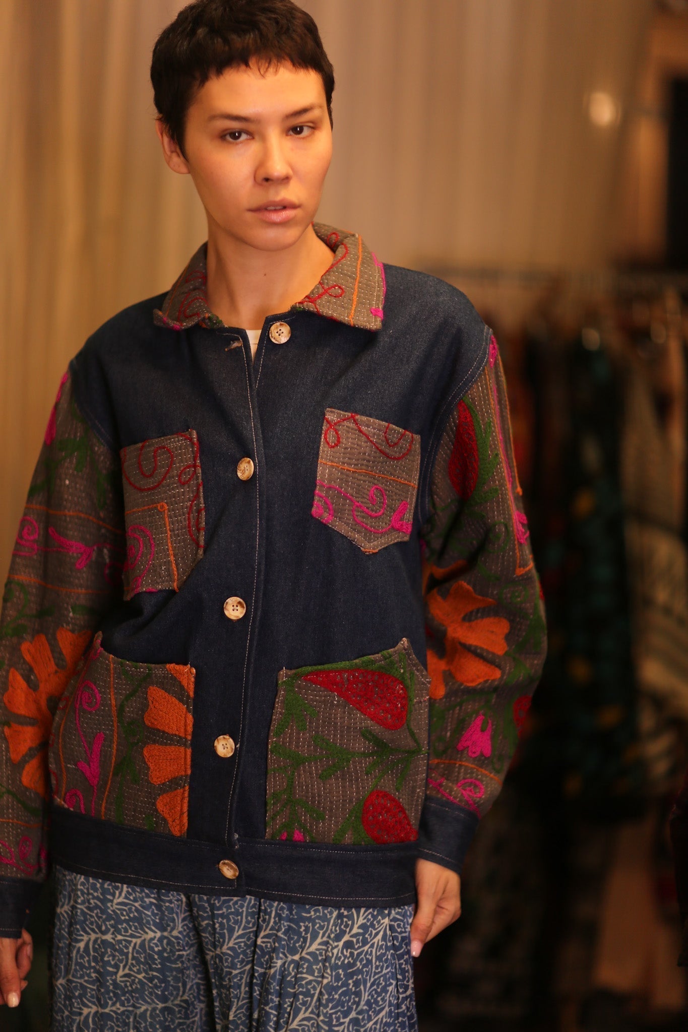 DENIM JACKET PATCHWORK MULA - MOMO STUDIO BERLIN - Berlin Concept Store - sustainable & ethical fashion