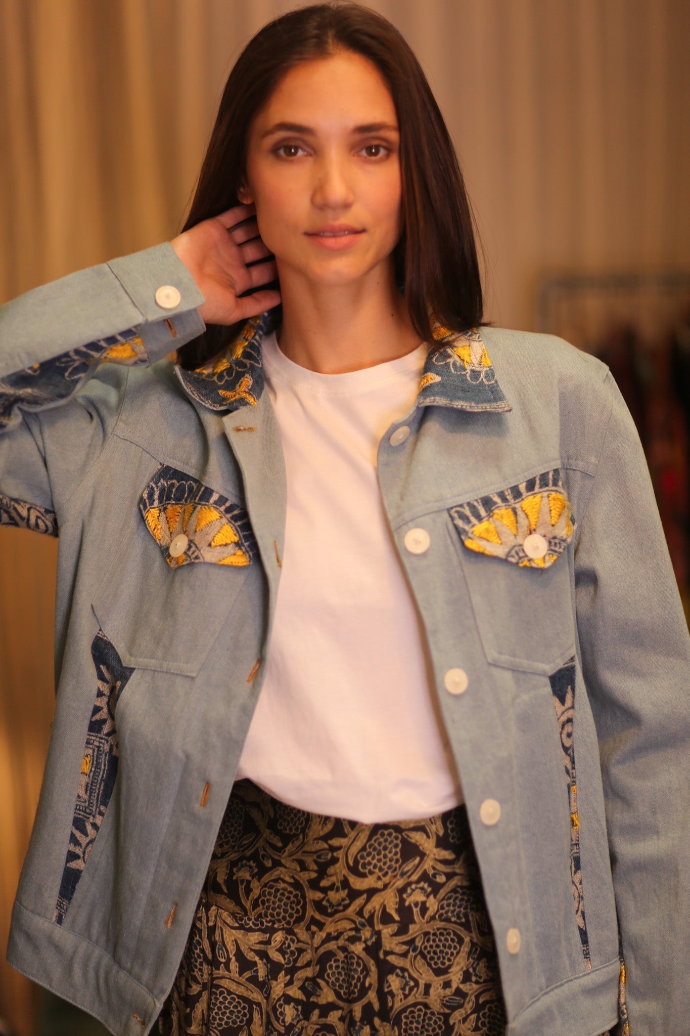 DENIM JACKET PATCHWORK RURA - MOMO STUDIO BERLIN - Berlin Concept Store - sustainable & ethical fashion
