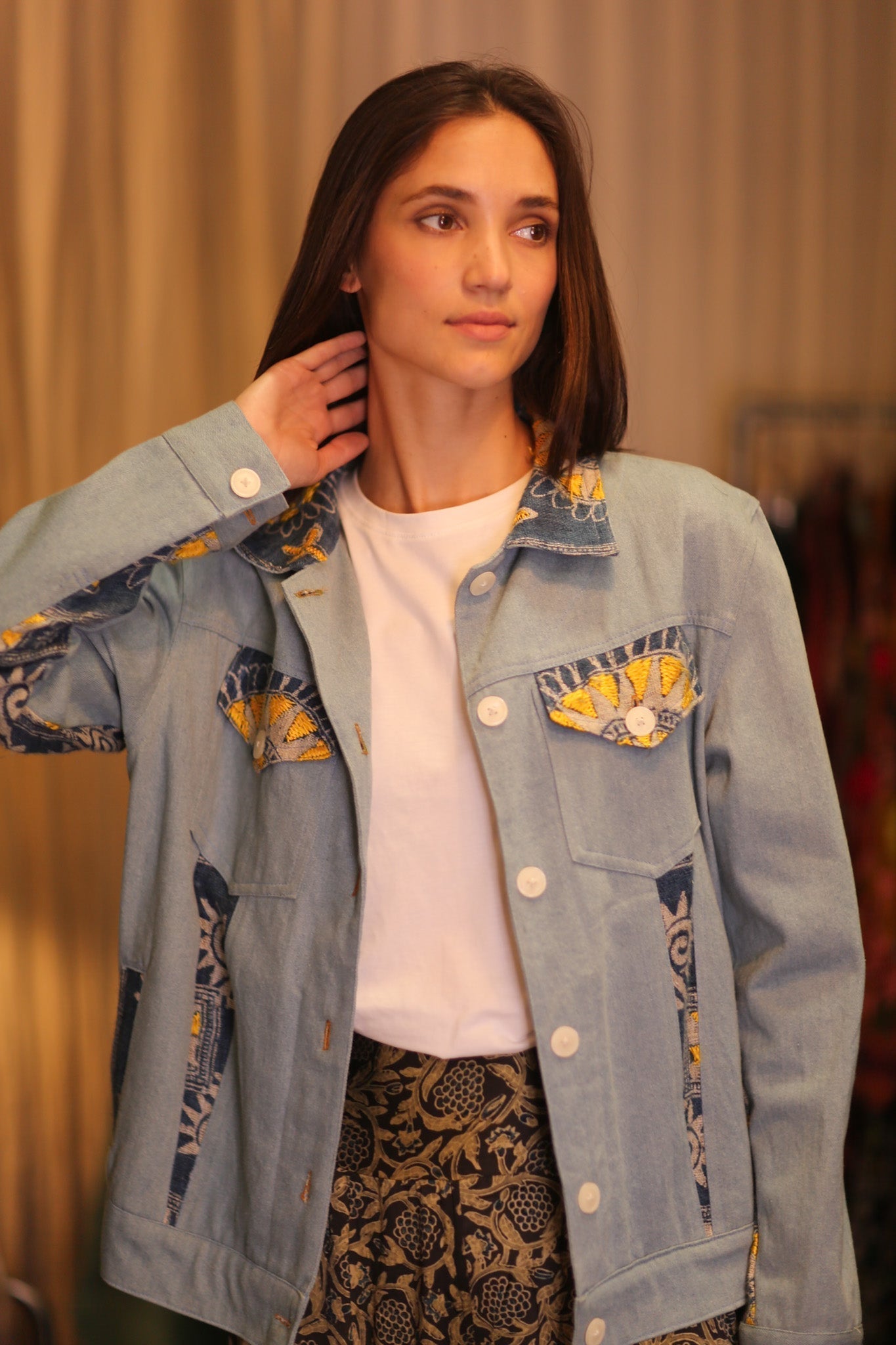 DENIM JACKET PATCHWORK RURA - MOMO STUDIO BERLIN - Berlin Concept Store - sustainable & ethical fashion