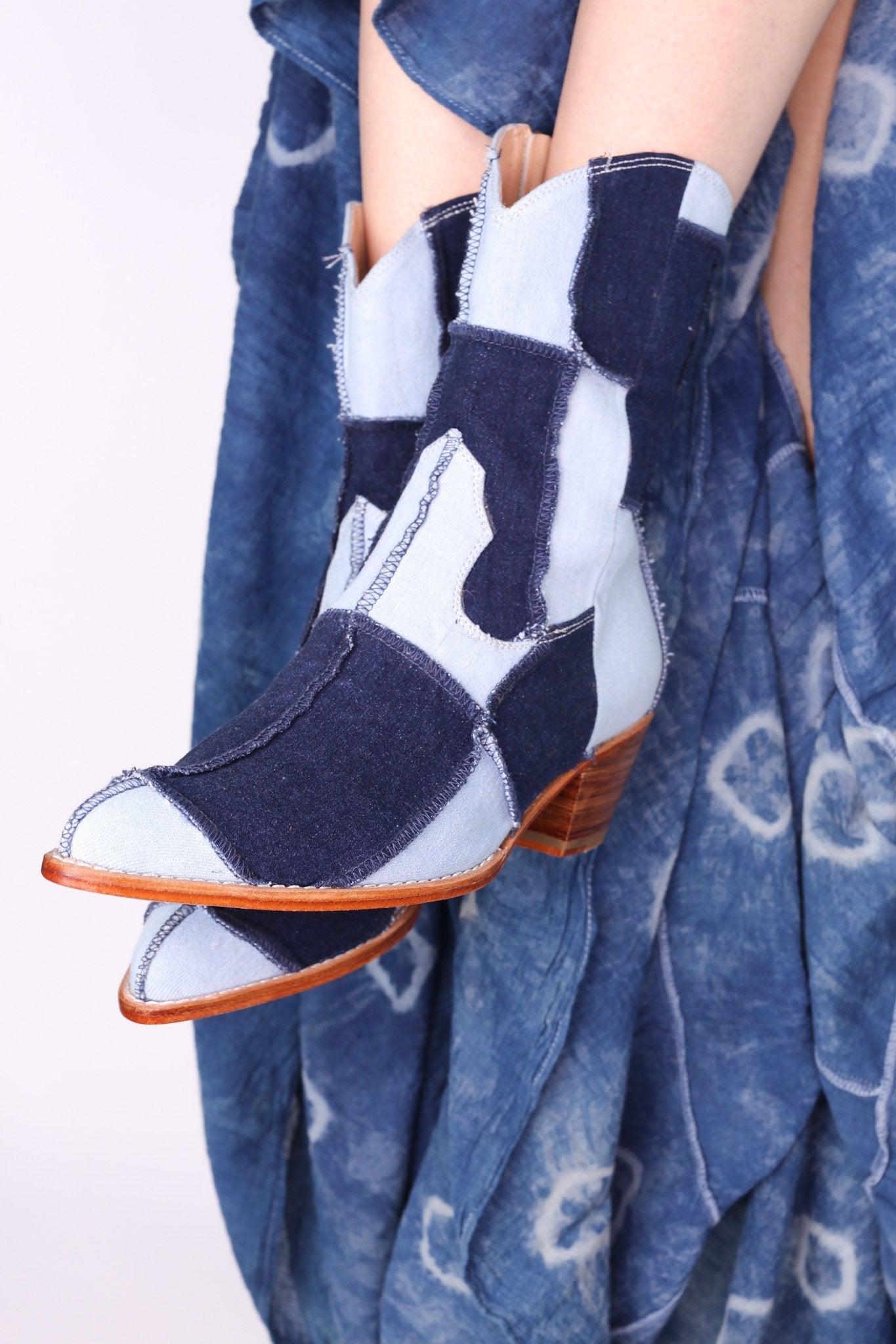 DENIM PATCHWORK BOOTS ANNIKA - MOMO STUDIO BERLIN - Berlin Concept Store - sustainable & ethical fashion