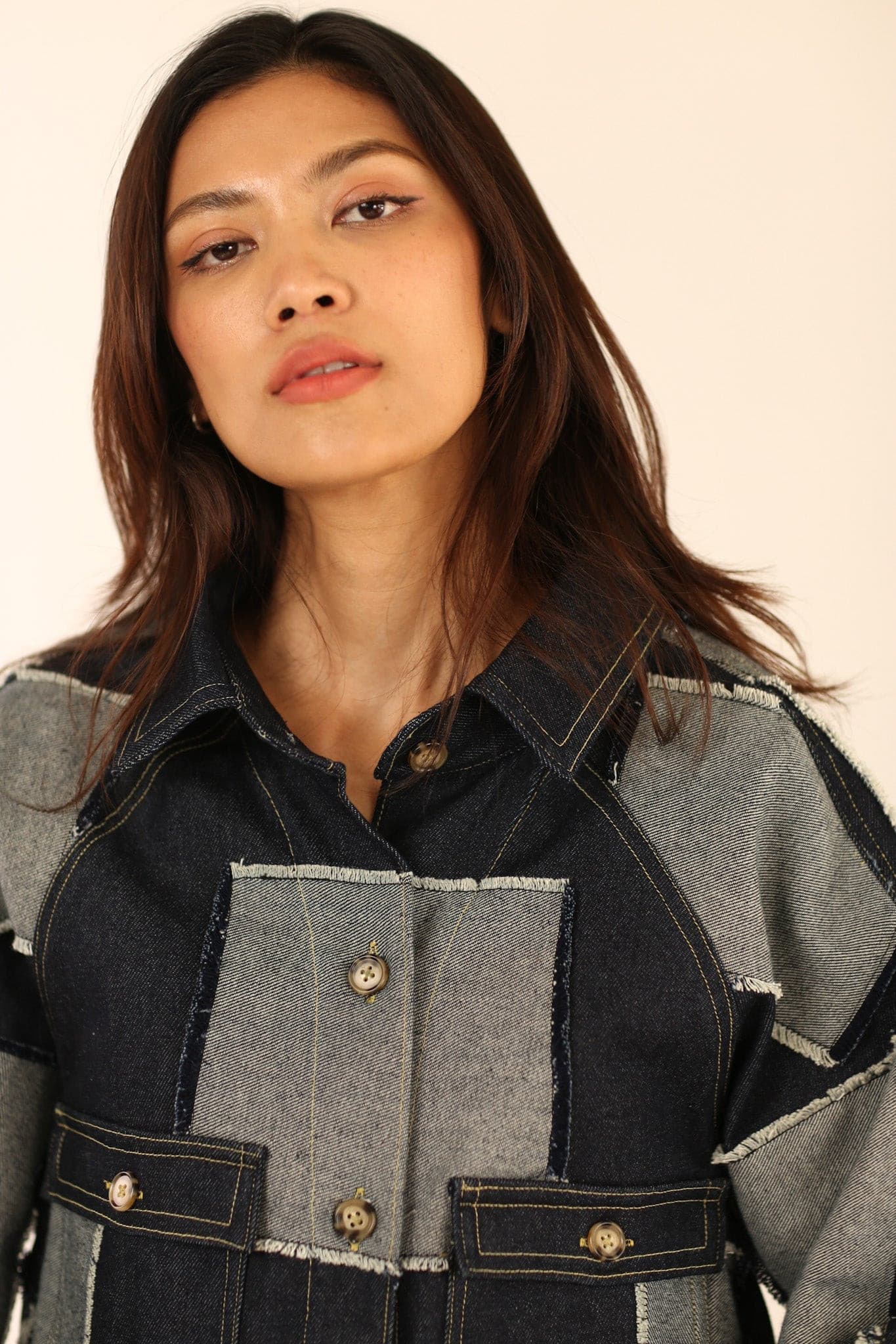 DENIM PATCHWORK JACKET MASHA - MOMO STUDIO BERLIN - Berlin Concept Store - sustainable & ethical fashion