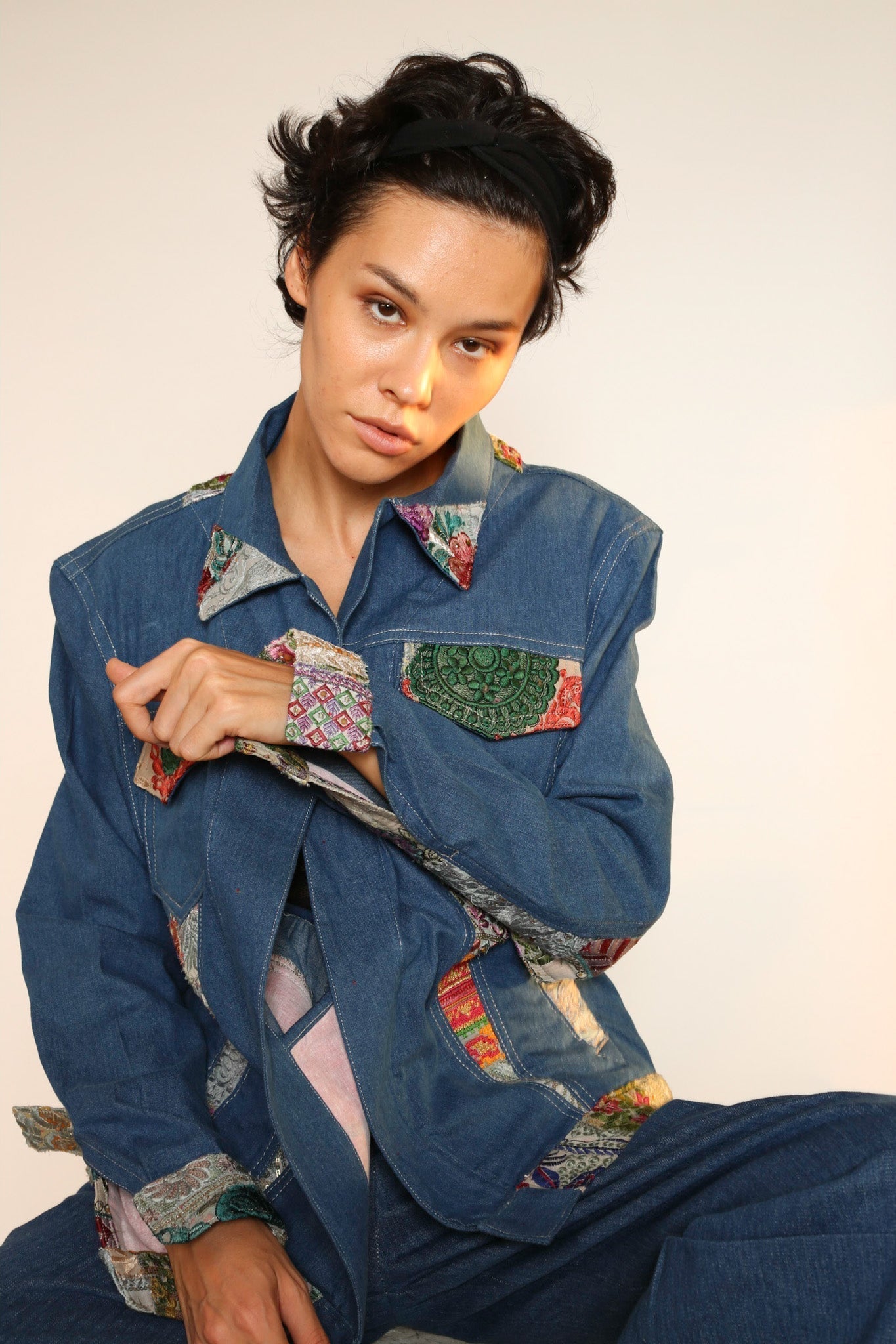 DENIM PATCHWORK JACKET PEENA - MOMO STUDIO BERLIN - Berlin Concept Store - sustainable & ethical fashion