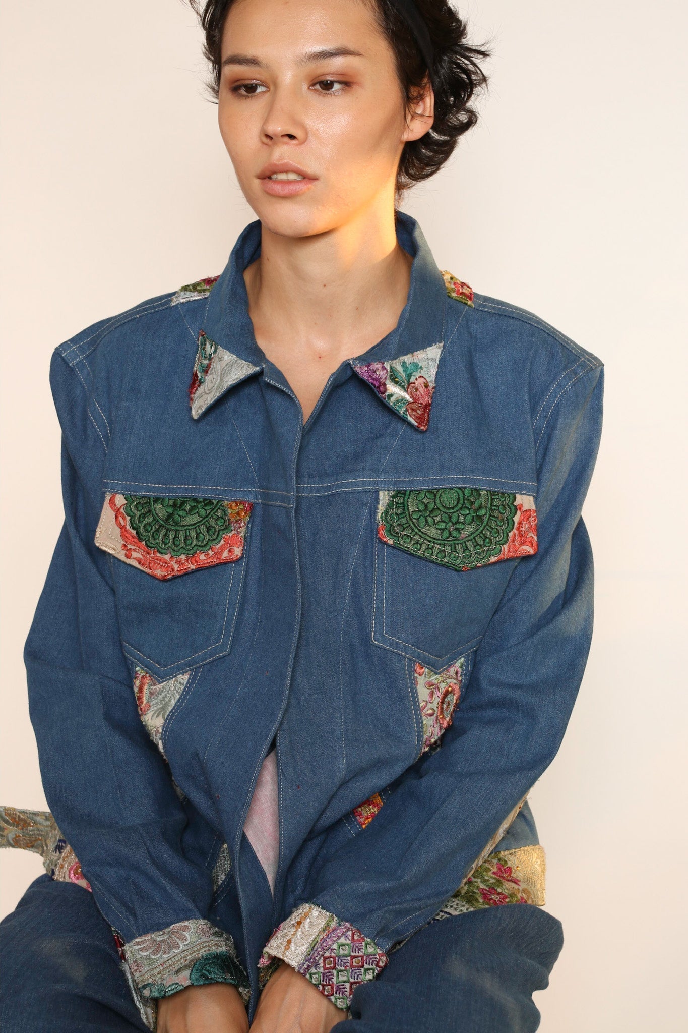 DENIM PATCHWORK JACKET PEENA - MOMO STUDIO BERLIN - Berlin Concept Store - sustainable & ethical fashion