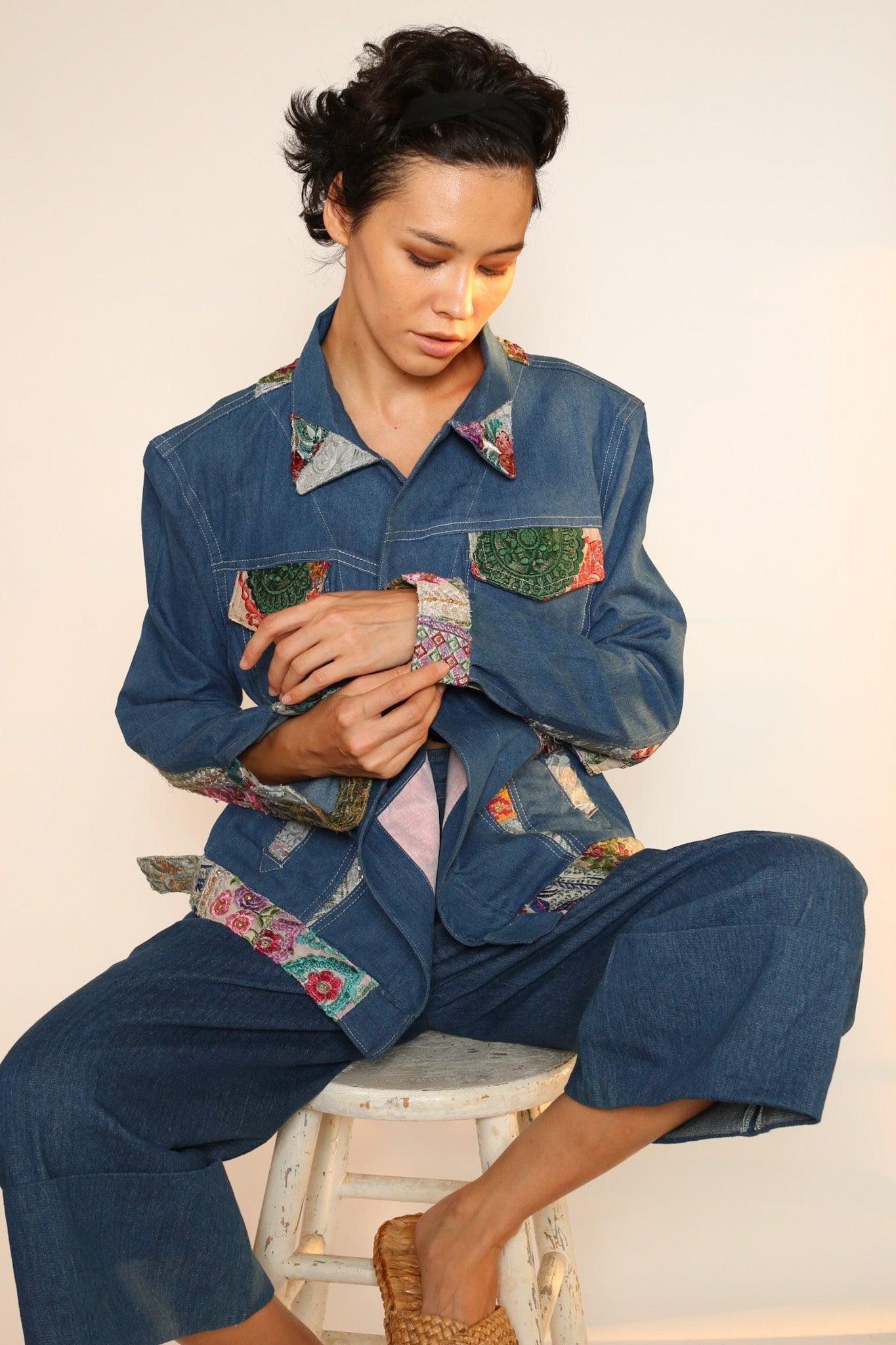 DENIM PATCHWORK JACKET PEENA - MOMO STUDIO BERLIN - Berlin Concept Store - sustainable & ethical fashion