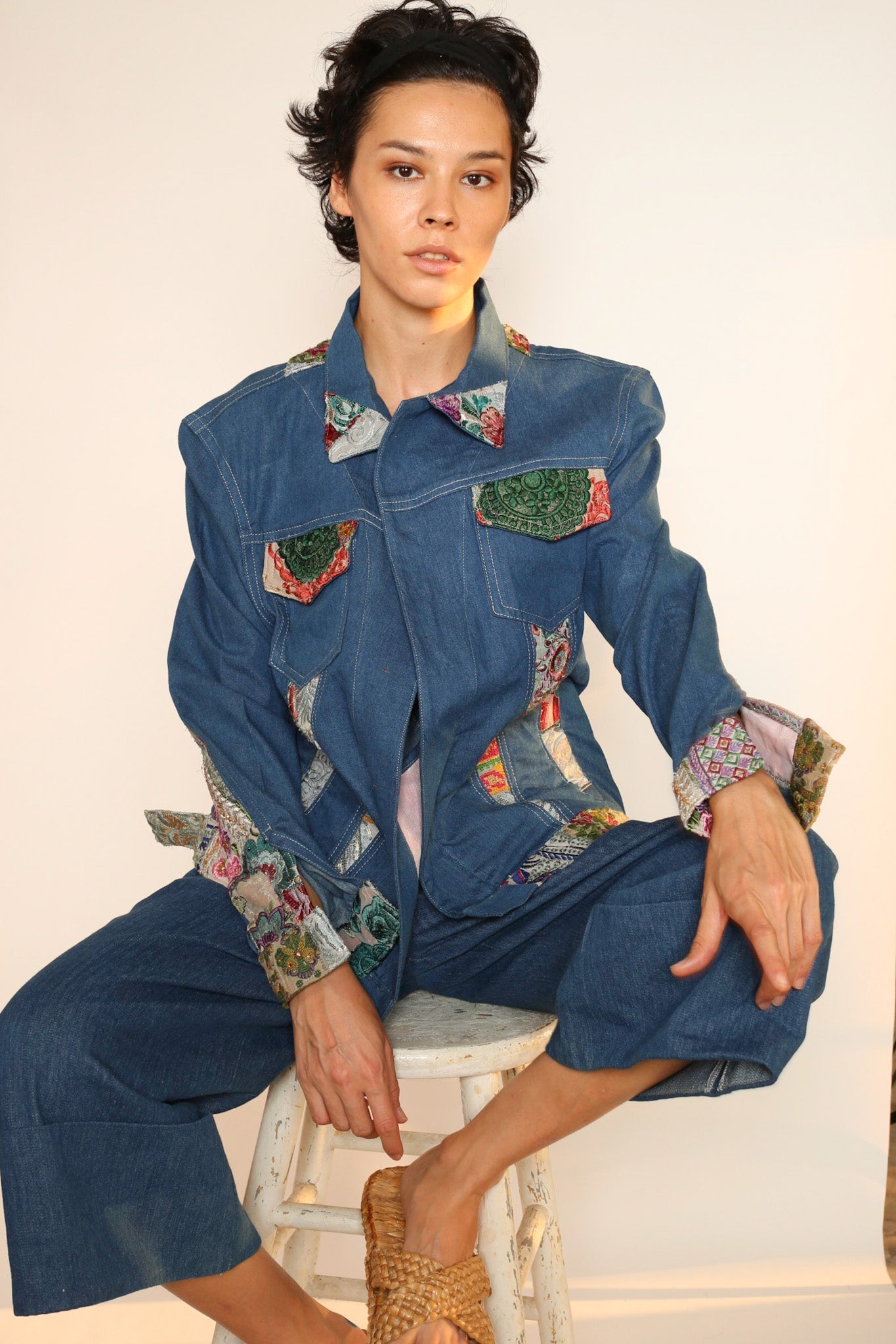 DENIM PATCHWORK JACKET PEENA - MOMO STUDIO BERLIN - Berlin Concept Store - sustainable & ethical fashion