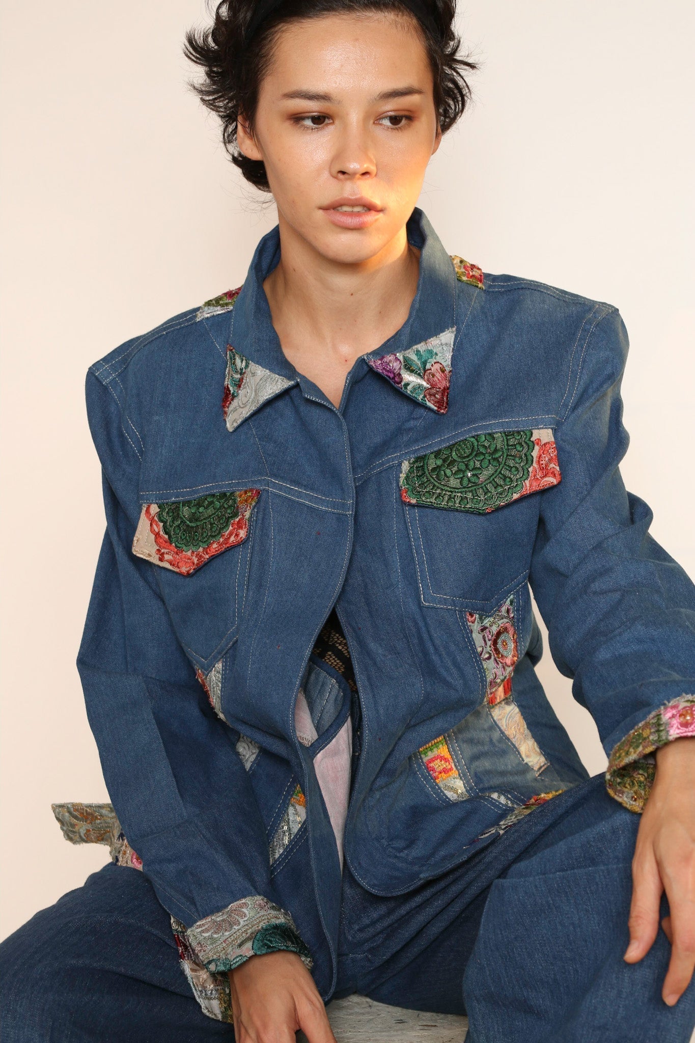 DENIM PATCHWORK JACKET PEENA - MOMO STUDIO BERLIN - Berlin Concept Store - sustainable & ethical fashion