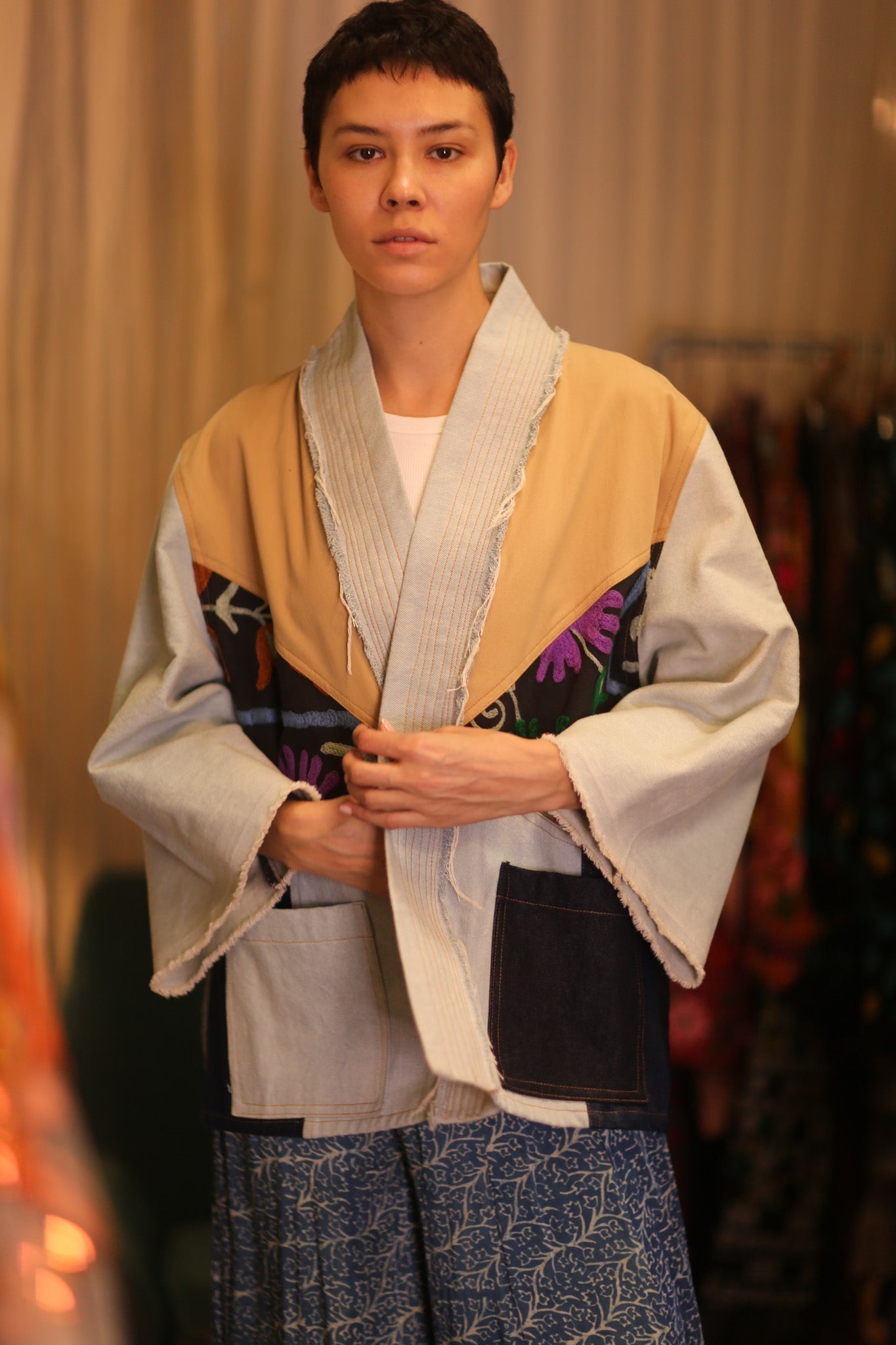 DENIM PATCHWORK KIMONO LYKE - MOMO STUDIO BERLIN - Berlin Concept Store - sustainable & ethical fashion