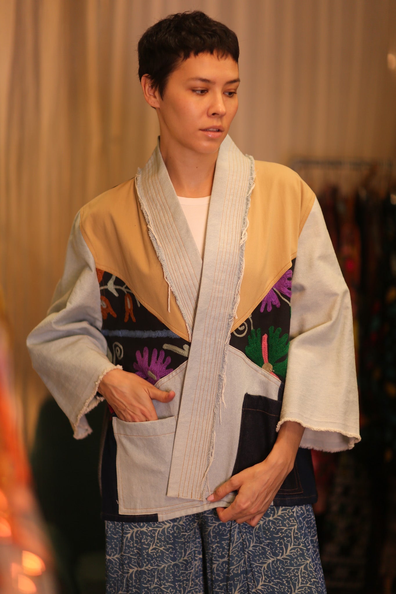 DENIM PATCHWORK KIMONO LYKE - MOMO STUDIO BERLIN - Berlin Concept Store - sustainable & ethical fashion