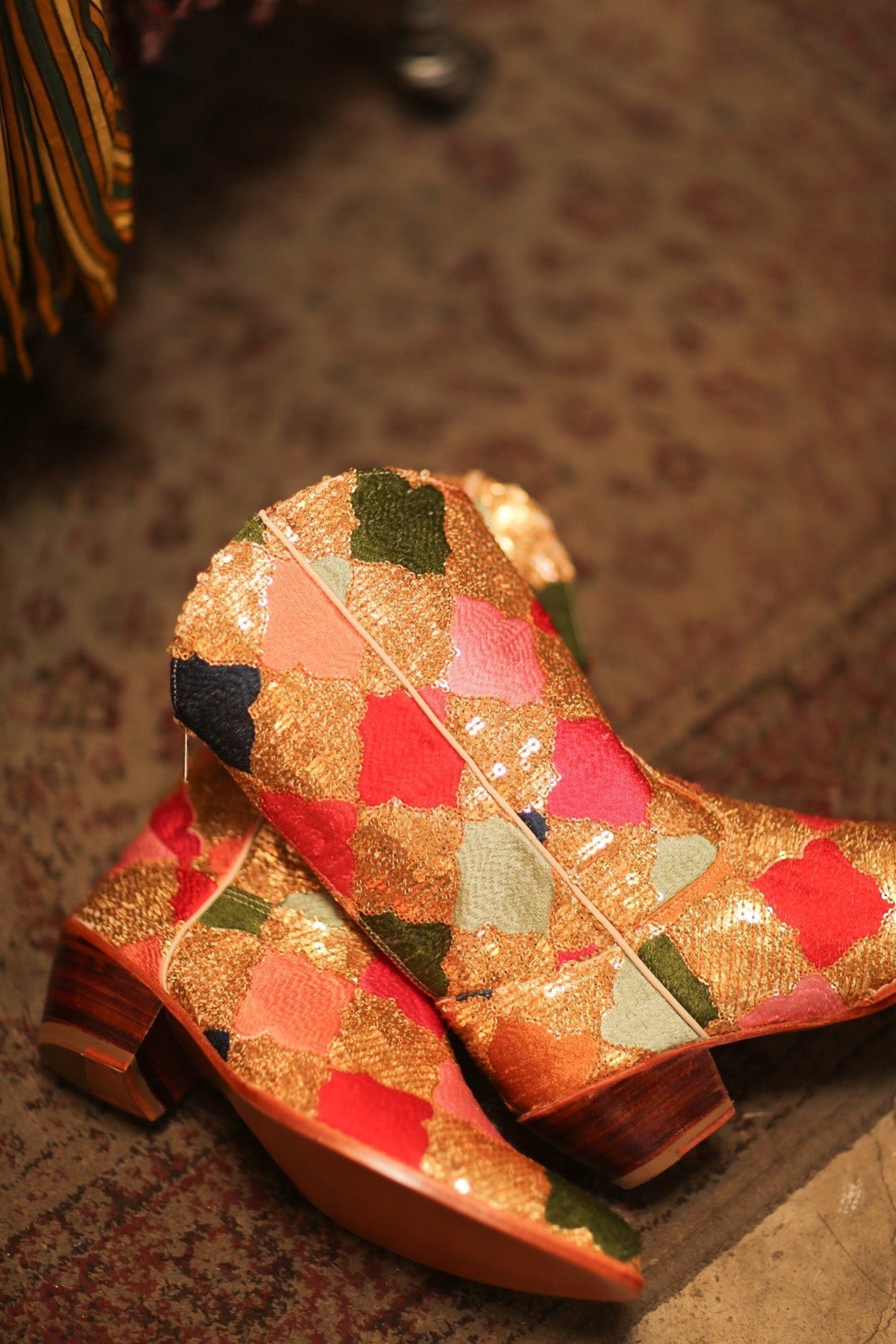 DIAMOND SEQUIN EMBROIDERED WESTERN BOOTS NILOTO - MOMO STUDIO BERLIN - Berlin Concept Store - sustainable & ethical fashion