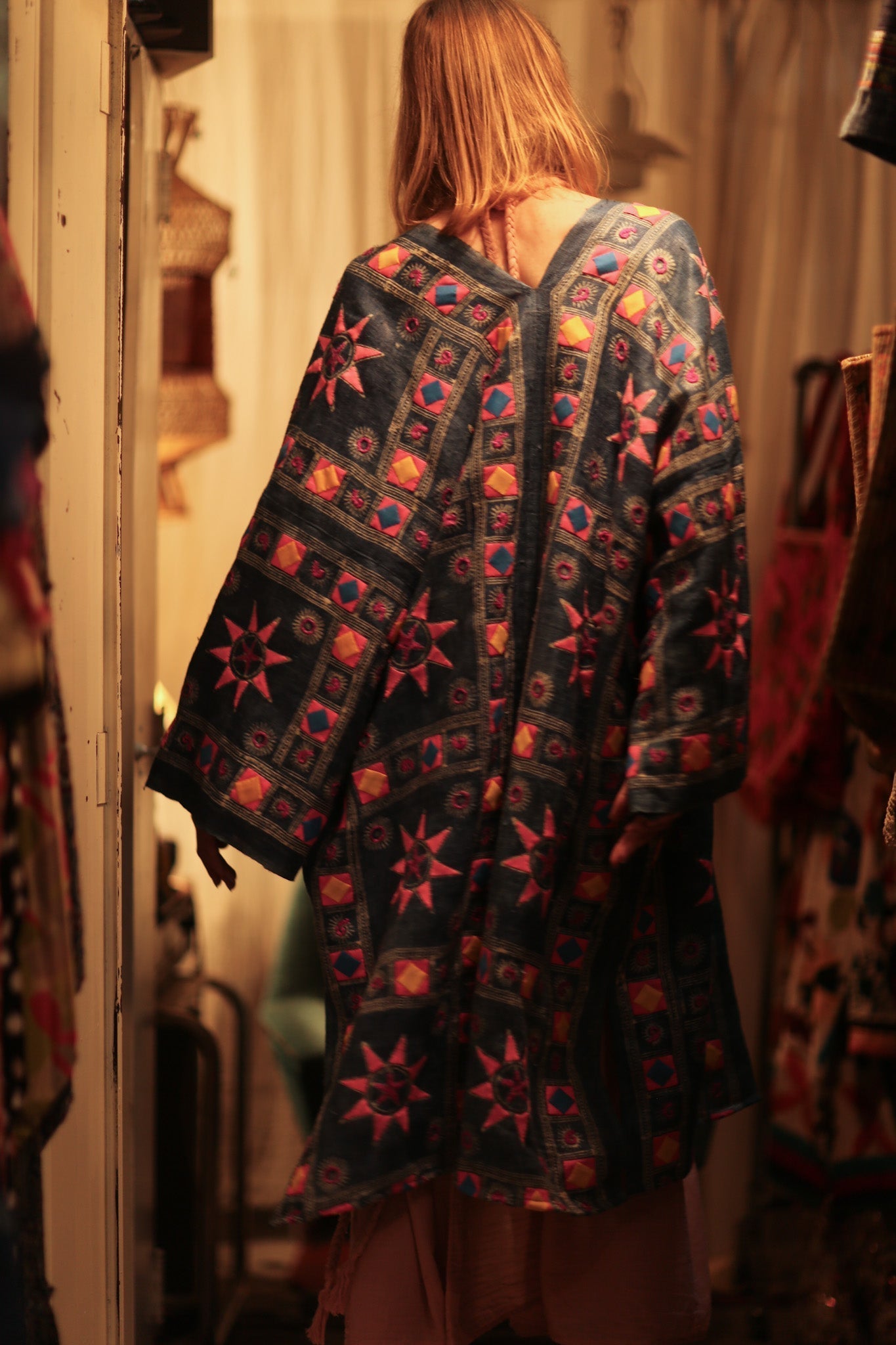 DUMA ARTISAN MADE EMBROIDERED KIMONO PINK 3 - MOMO STUDIO BERLIN - Berlin Concept Store - sustainable & ethical fashion