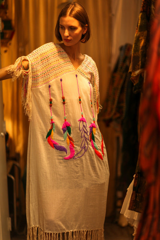 EMBROIDERED COTTON DRESS DREAM GIRL - MOMO STUDIO BERLIN - Berlin Concept Store - sustainable & ethical fashion