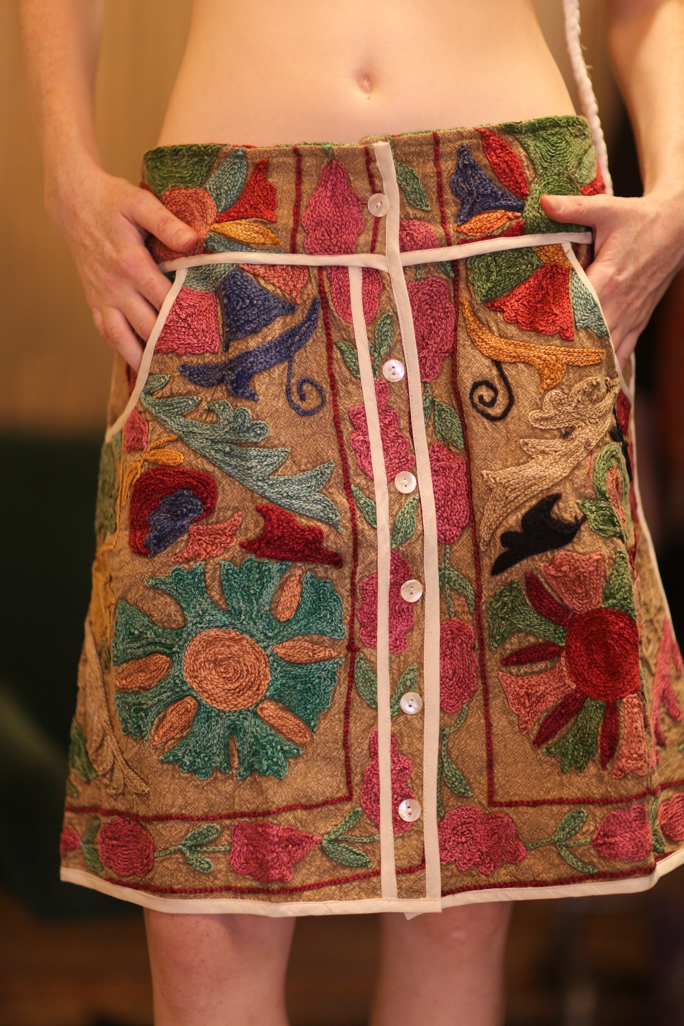 EMBROIDERED COTTON MINI SKIRT BOHEMIA - MOMO STUDIO BERLIN - Berlin Concept Store - sustainable & ethical fashion