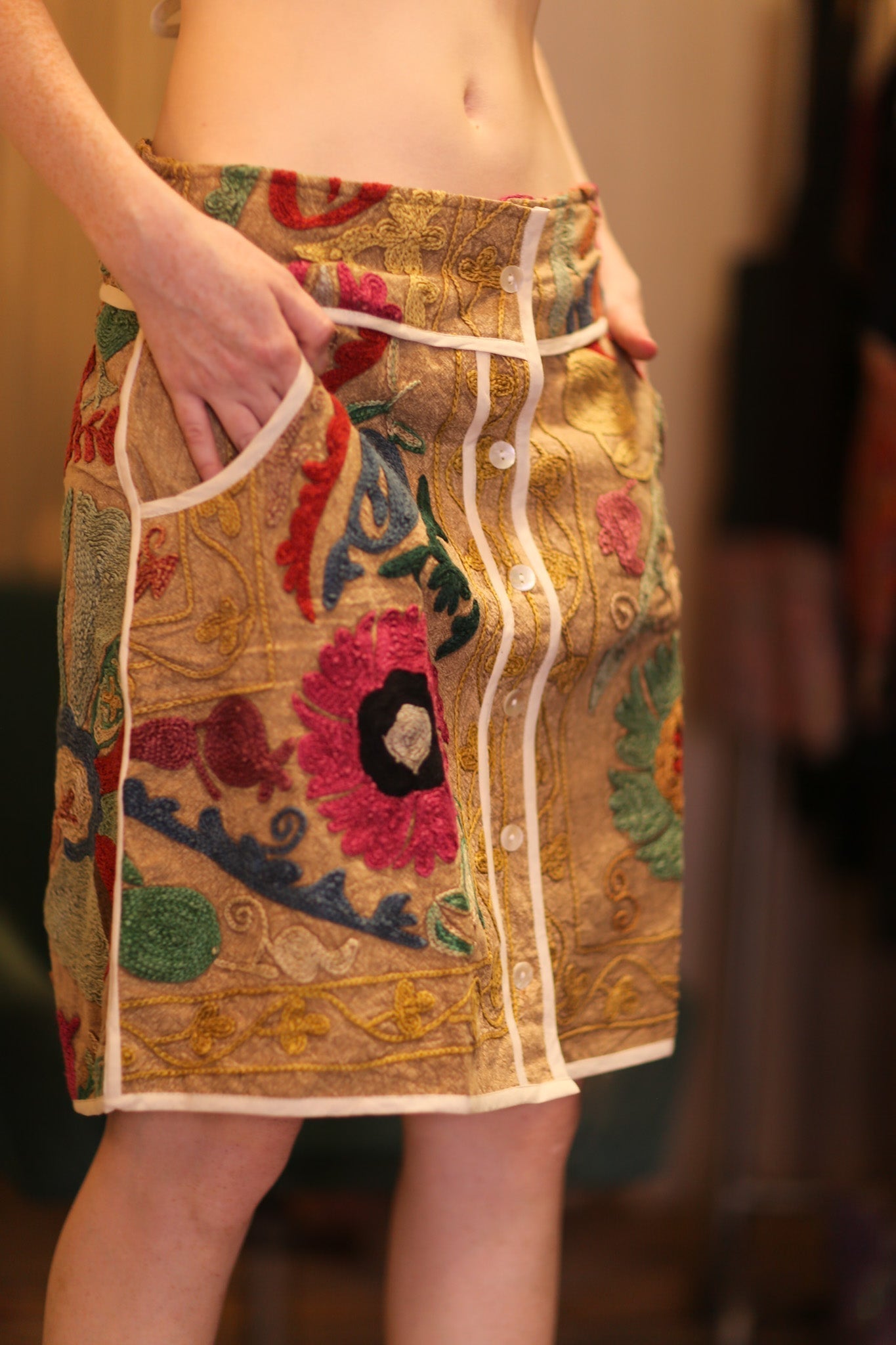 EMBROIDERED COTTON MINI SKIRT CANDIES - MOMO STUDIO BERLIN - Berlin Concept Store - sustainable & ethical fashion