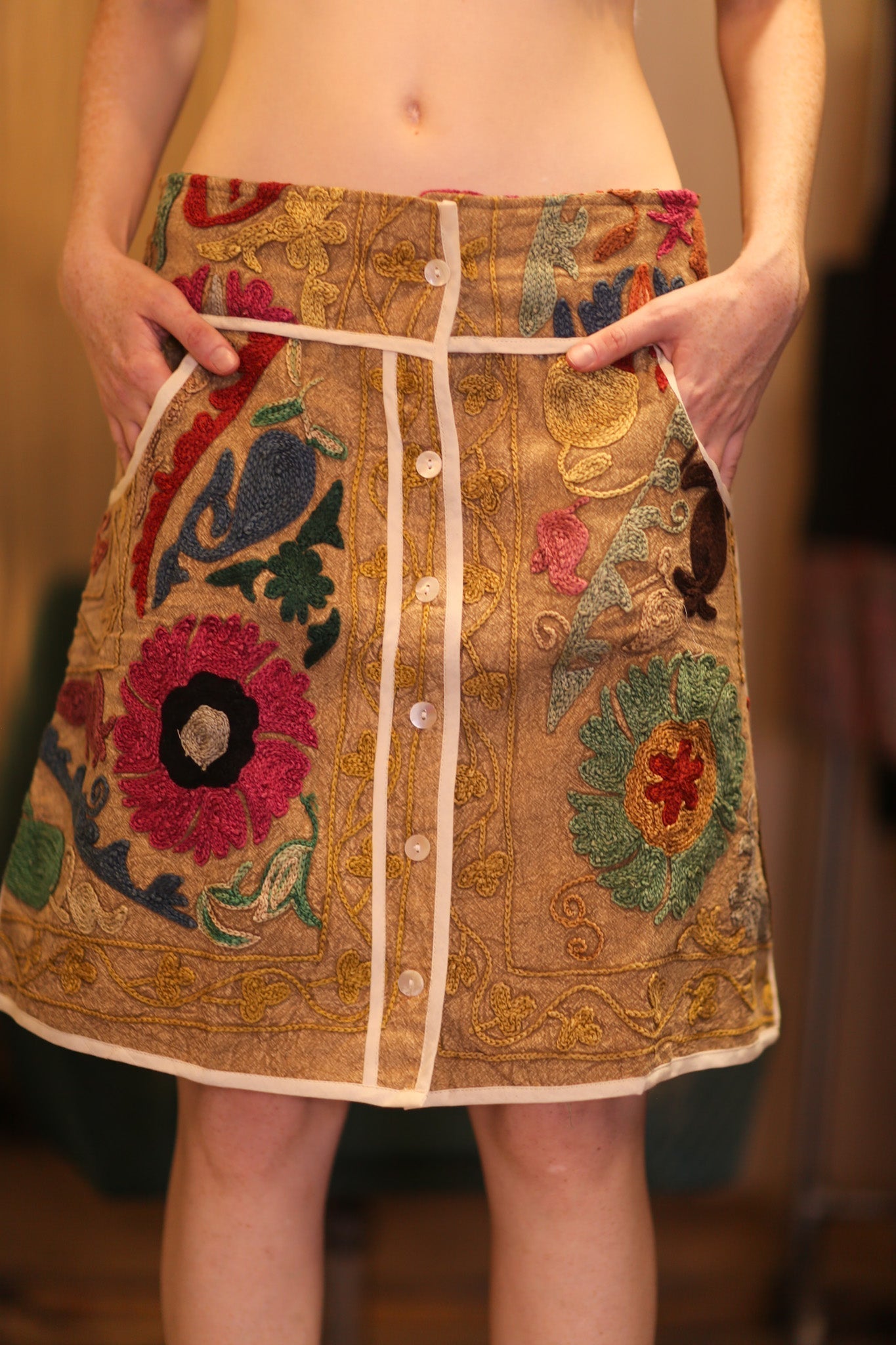 EMBROIDERED COTTON MINI SKIRT CANDIES - MOMO STUDIO BERLIN - Berlin Concept Store - sustainable & ethical fashion