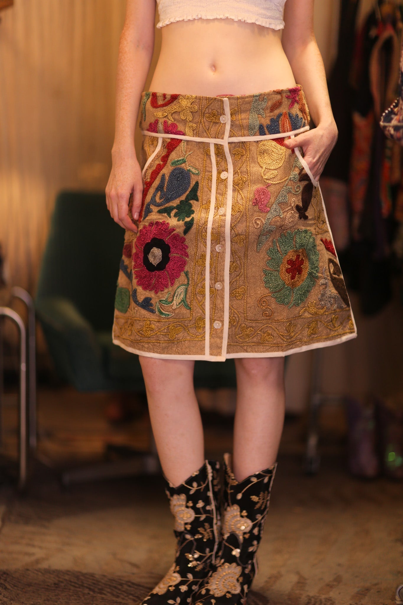 EMBROIDERED COTTON MINI SKIRT CANDIES - MOMO STUDIO BERLIN - Berlin Concept Store - sustainable & ethical fashion