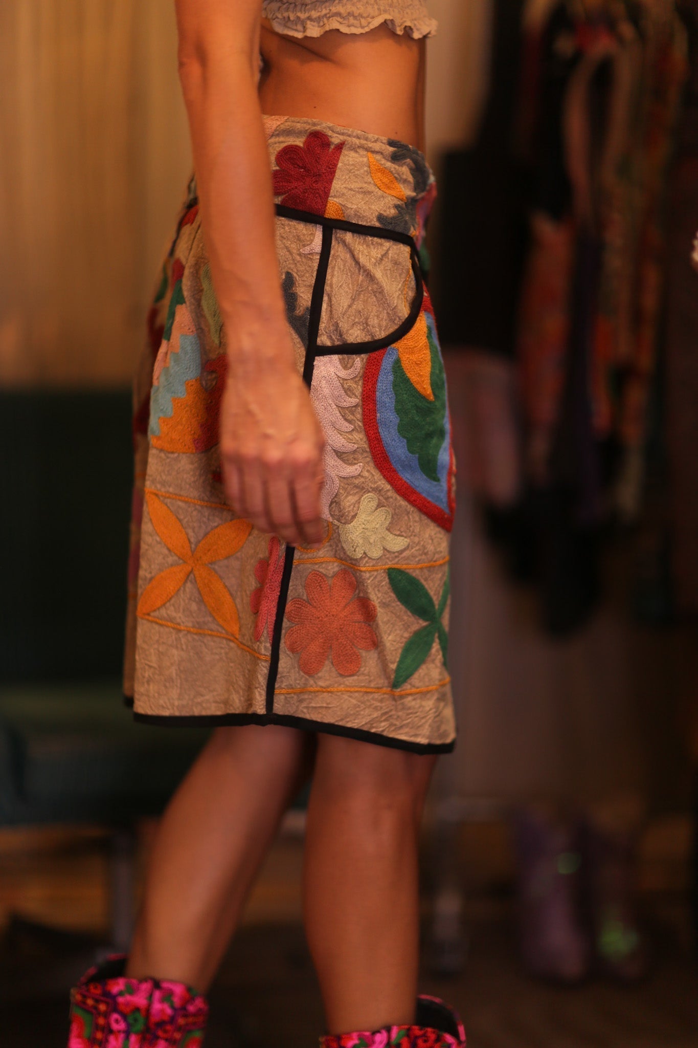 EMBROIDERED COTTON MINI SKIRT FLORAYA - MOMO STUDIO BERLIN - Berlin Concept Store - sustainable & ethical fashion