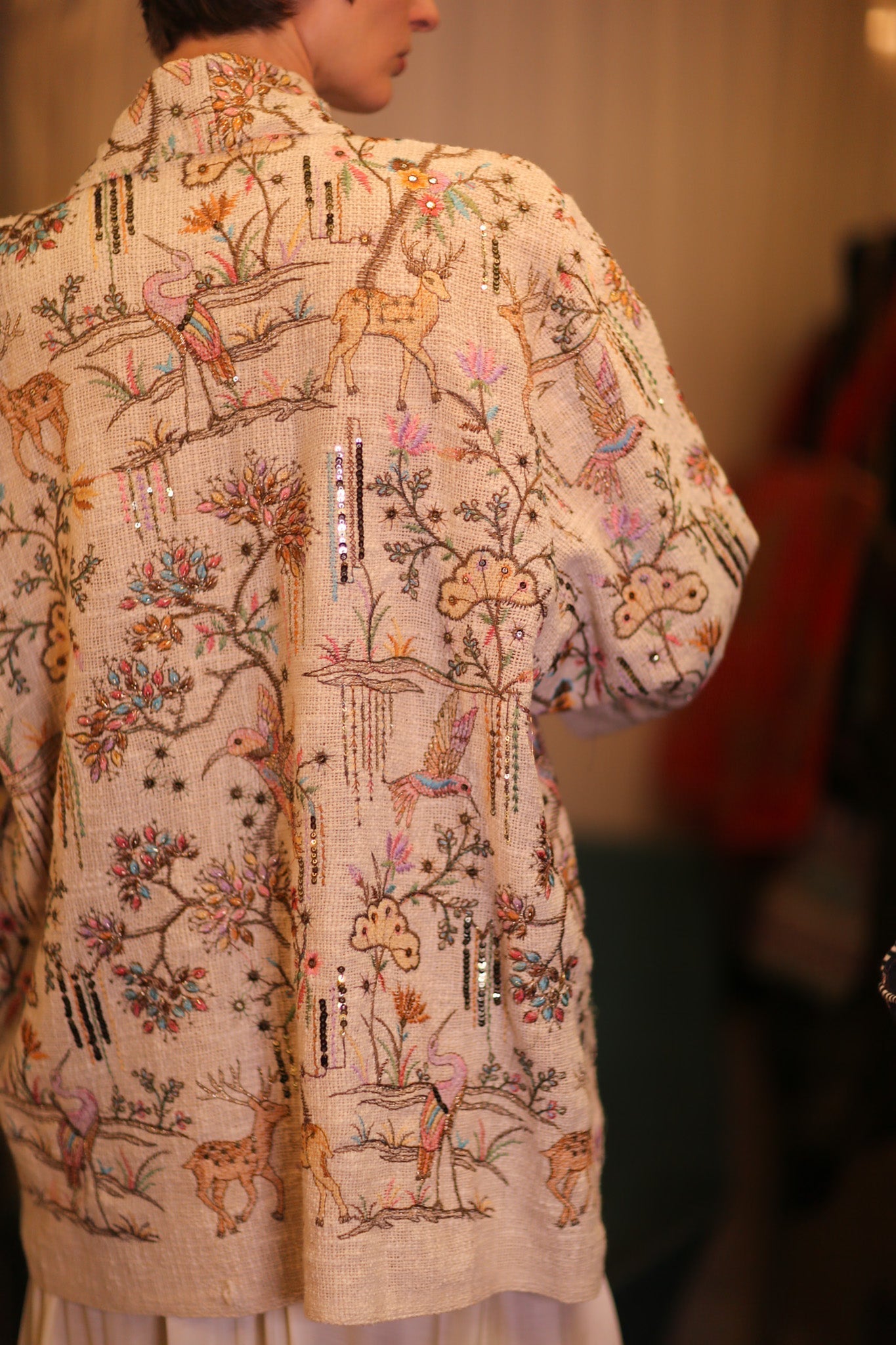 EMBROIDERED COTTON SHORT KIMONO DREAMWORLD - MOMO STUDIO BERLIN - Berlin Concept Store - sustainable & ethical fashion