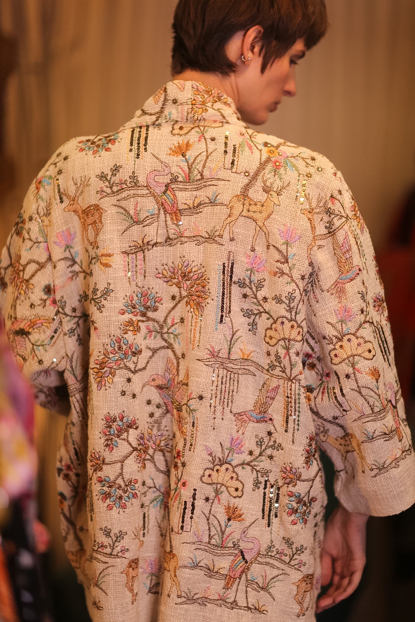 EMBROIDERED COTTON SHORT KIMONO DREAMWORLD - MOMO STUDIO BERLIN - Berlin Concept Store - sustainable & ethical fashion