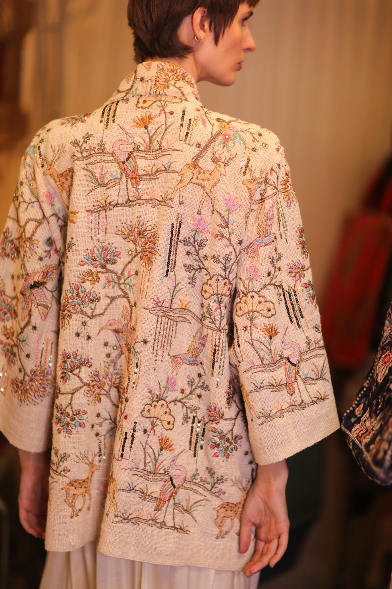 EMBROIDERED COTTON SHORT KIMONO DREAMWORLD - MOMO STUDIO BERLIN - Berlin Concept Store - sustainable & ethical fashion