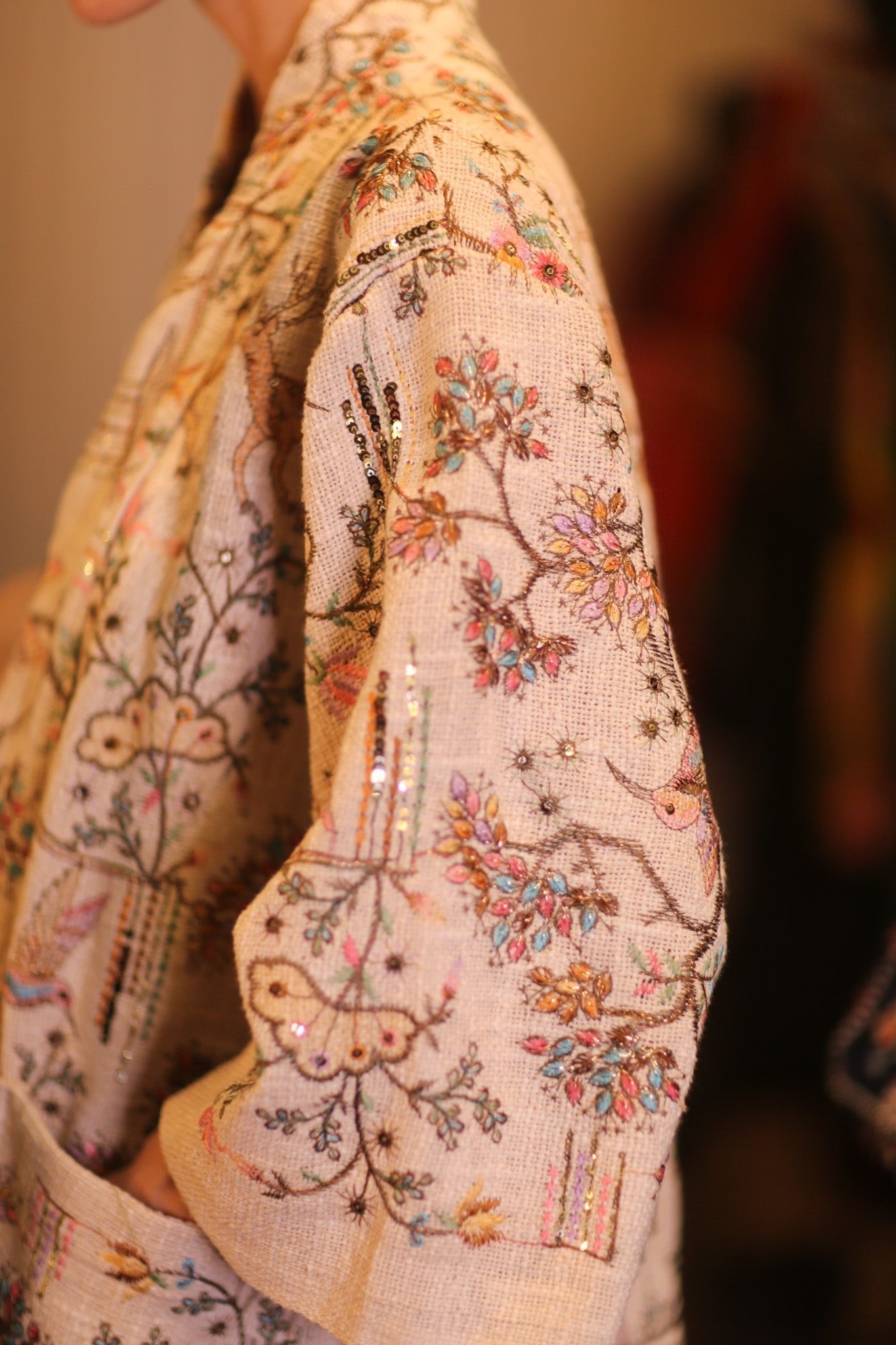 EMBROIDERED COTTON SHORT KIMONO DREAMWORLD - MOMO STUDIO BERLIN - Berlin Concept Store - sustainable & ethical fashion