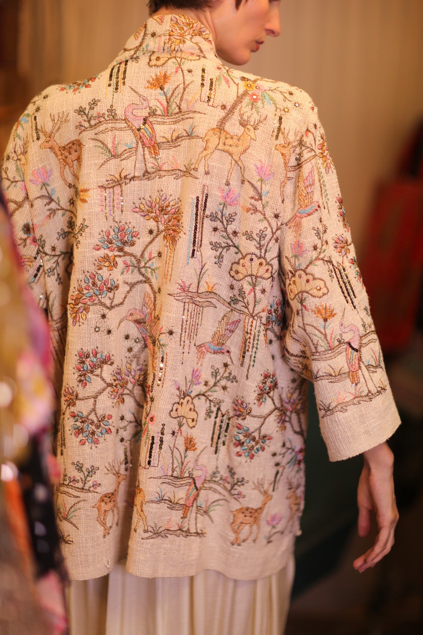 EMBROIDERED COTTON SHORT KIMONO DREAMWORLD - MOMO STUDIO BERLIN - Berlin Concept Store - sustainable & ethical fashion