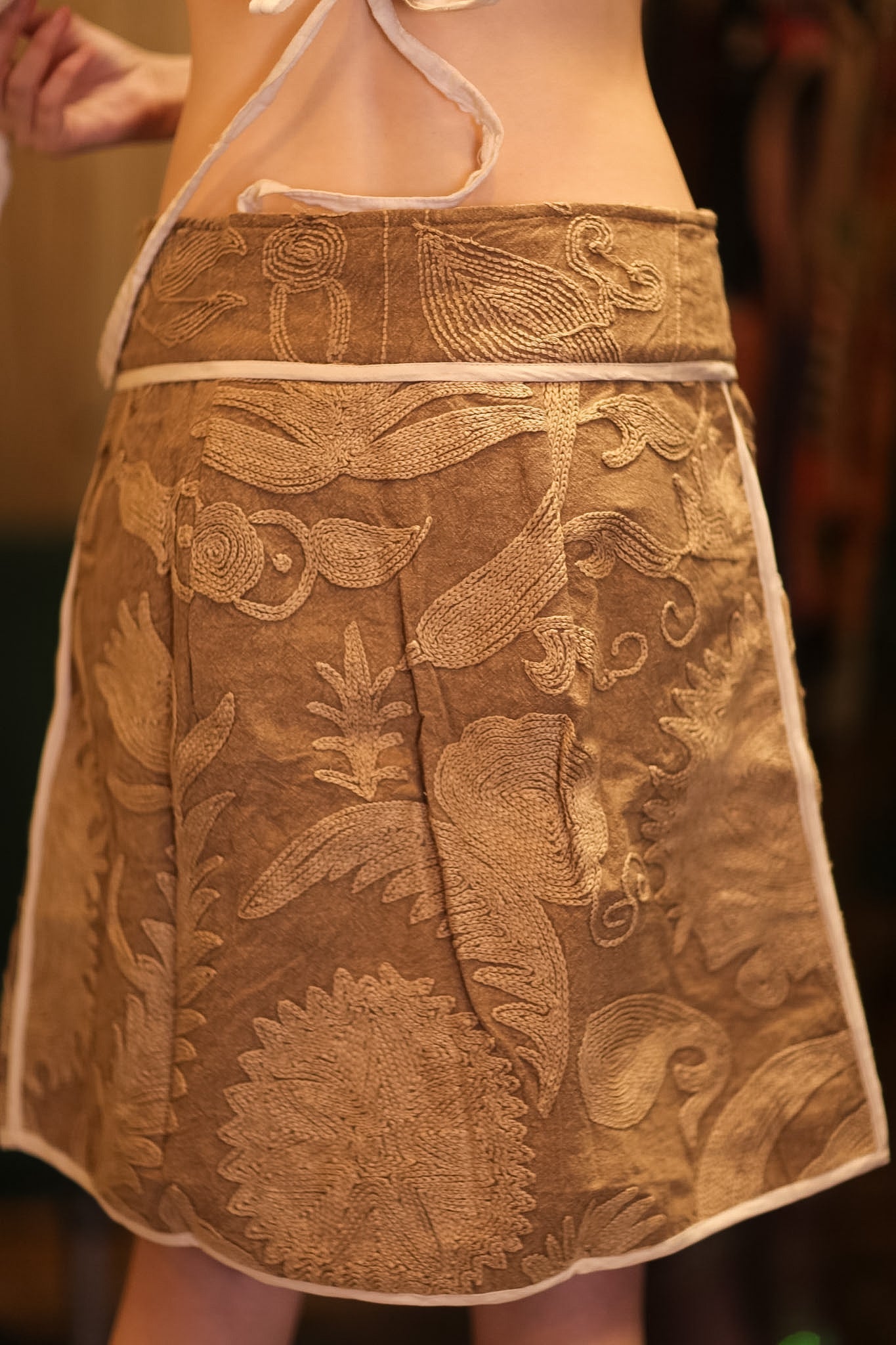 EMBROIDERED COTTON SKIRT PDIN - MOMO STUDIO BERLIN - Berlin Concept Store - sustainable & ethical fashion