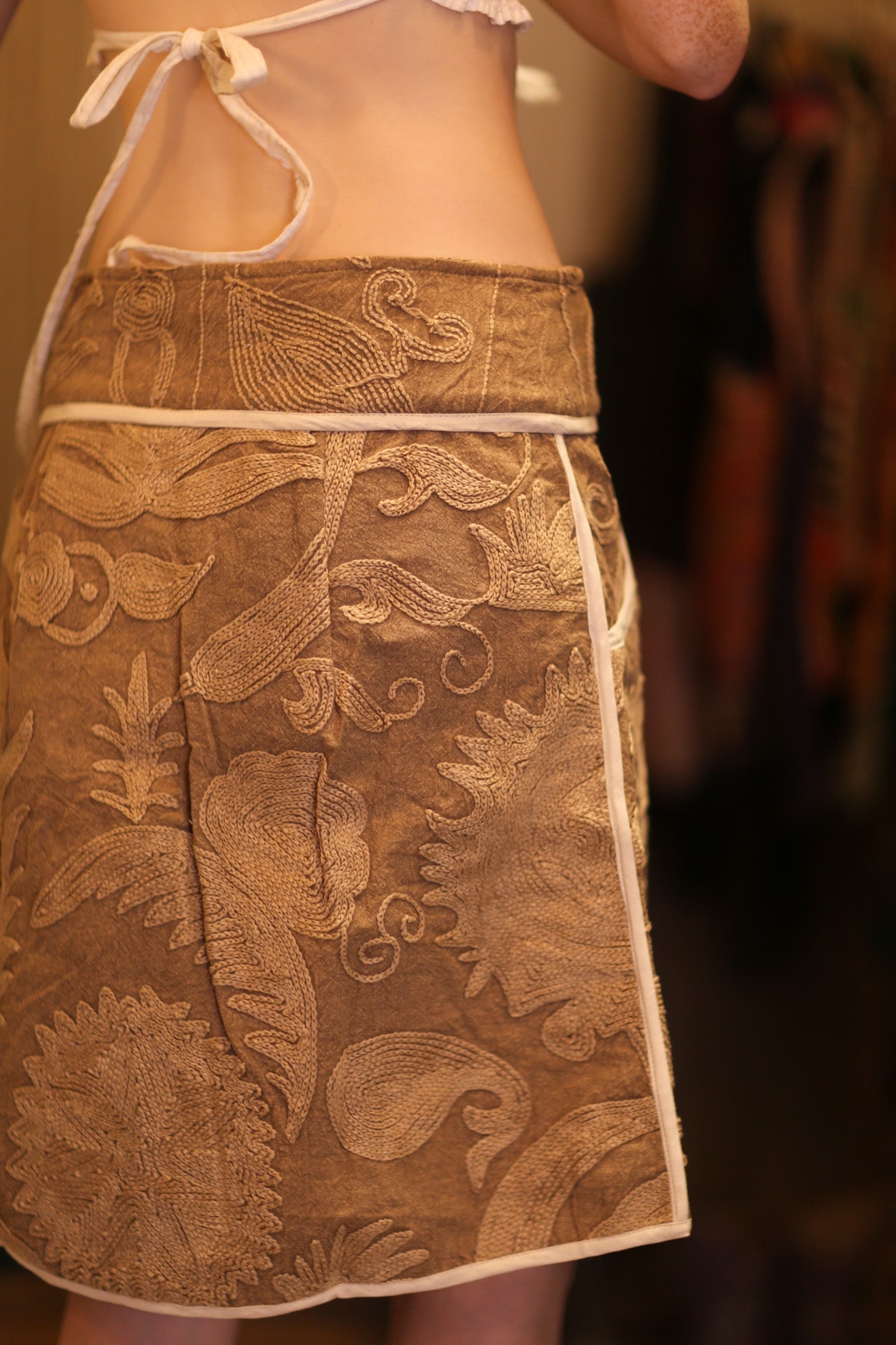 EMBROIDERED COTTON SKIRT PDIN - MOMO STUDIO BERLIN - Berlin Concept Store - sustainable & ethical fashion