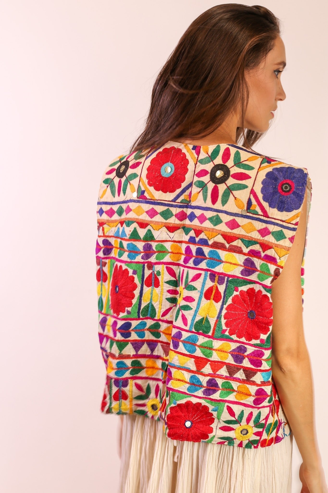 EMBROIDERED COTTON VEST TEKEL - MOMO STUDIO BERLIN - Berlin Concept Store - sustainable & ethical fashion