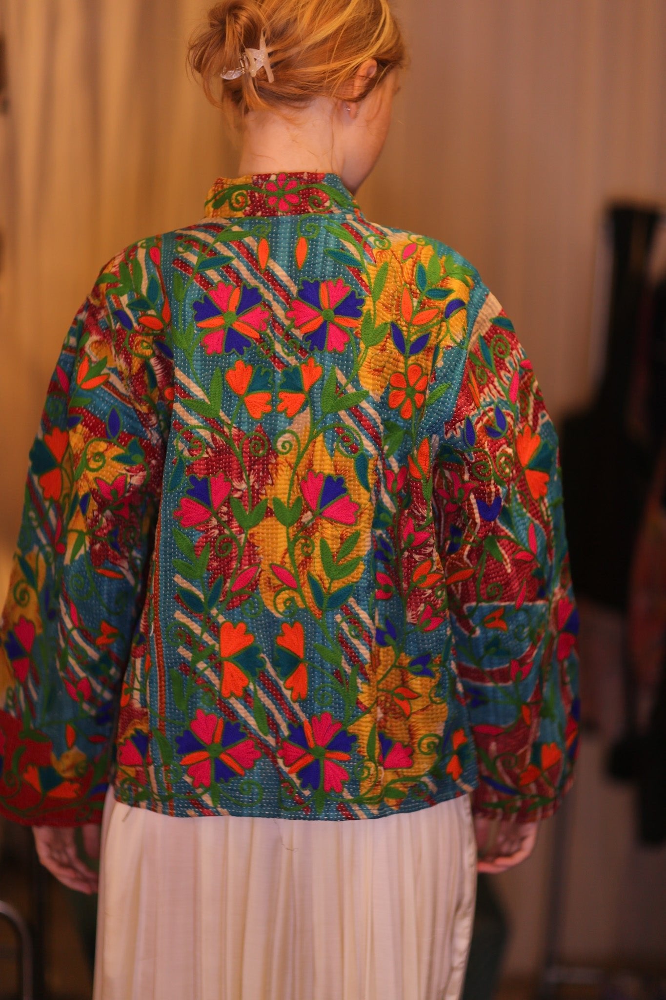 EMBROIDERED JACKET INGRID NAVI - MOMO STUDIO BERLIN - Berlin Concept Store - sustainable & ethical fashion