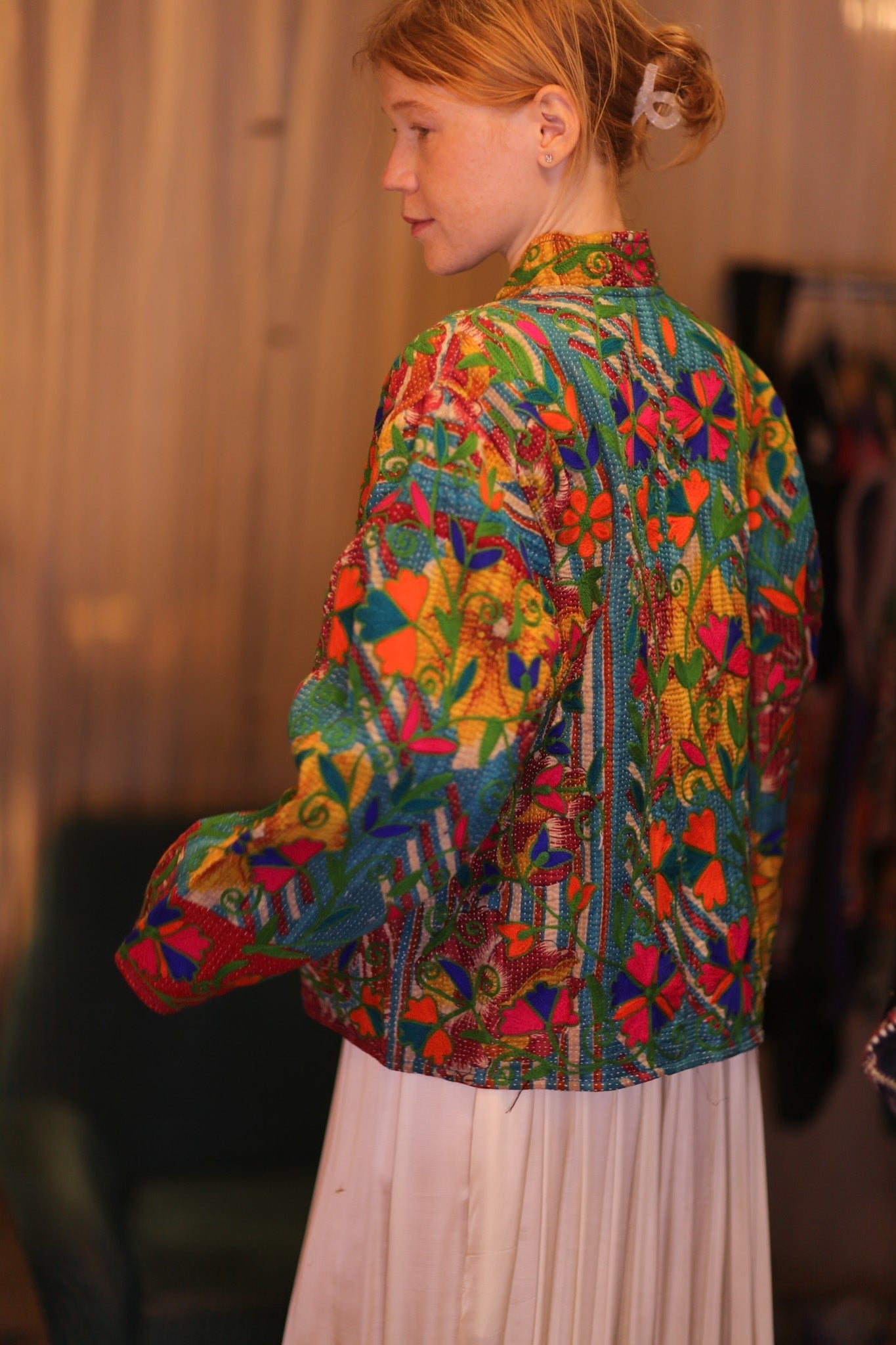 EMBROIDERED JACKET INGRID NAVI - MOMO STUDIO BERLIN - Berlin Concept Store - sustainable & ethical fashion