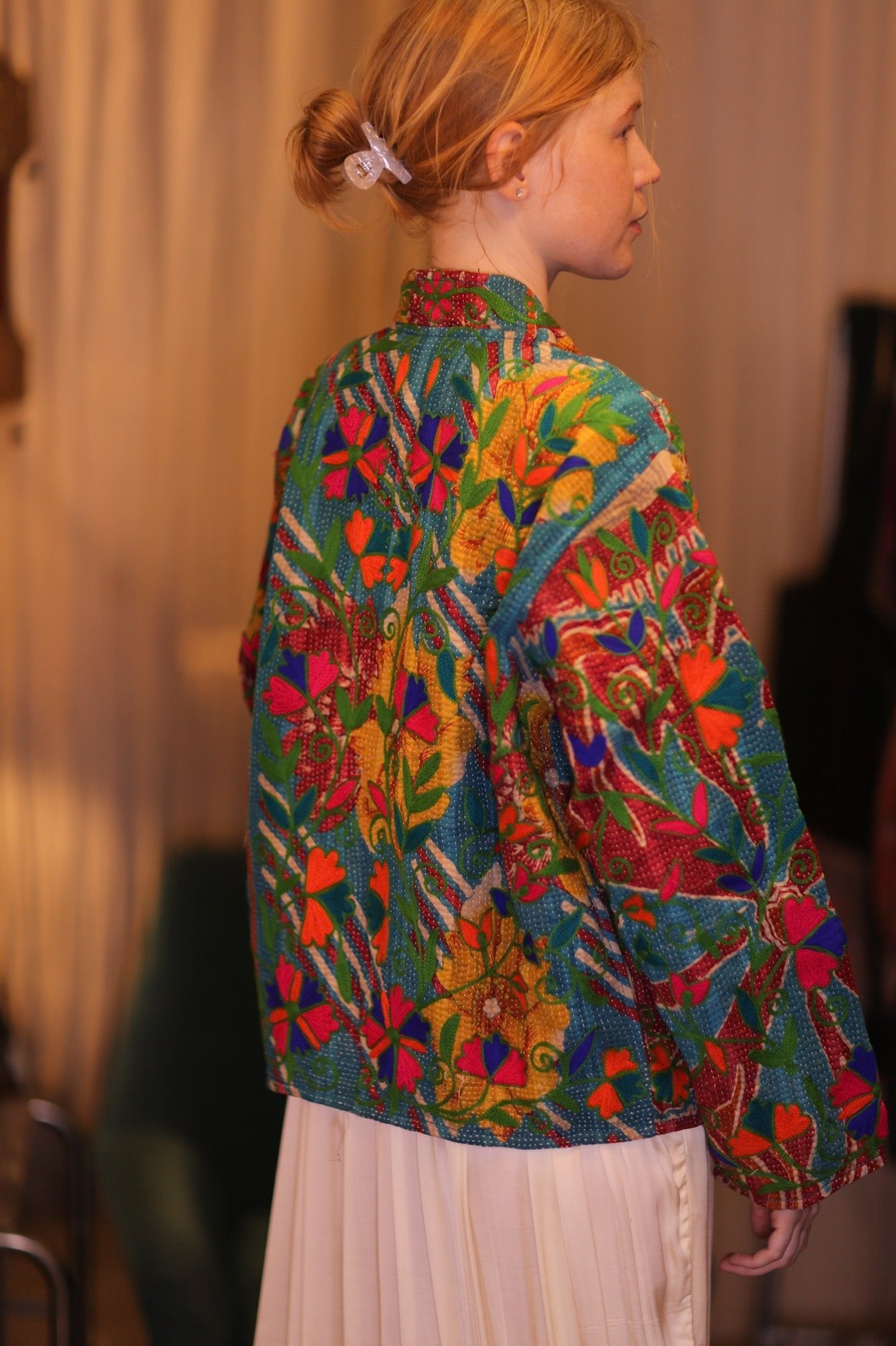 EMBROIDERED JACKET INGRID NAVI - MOMO STUDIO BERLIN - Berlin Concept Store - sustainable & ethical fashion