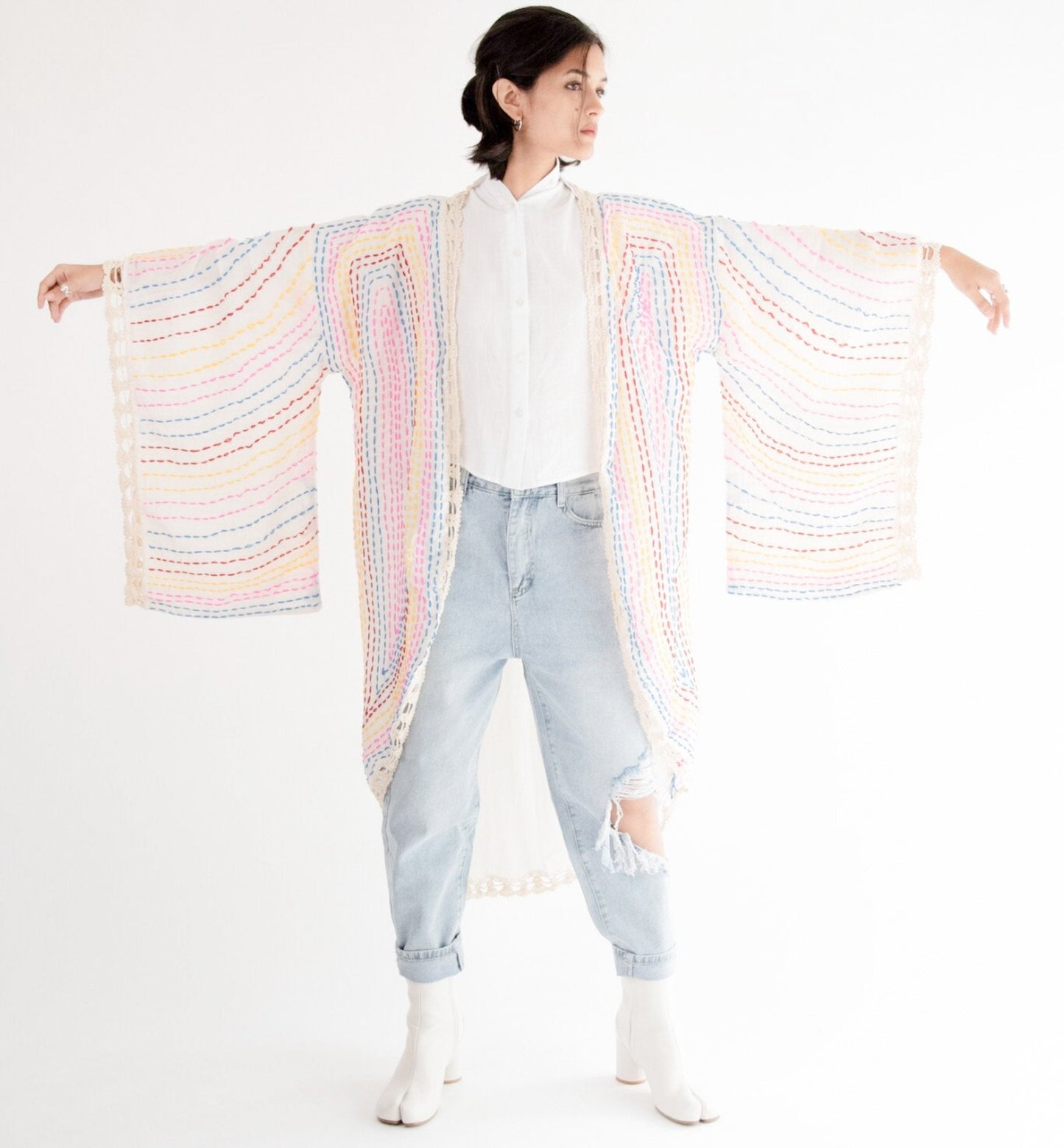 EMBROIDERED KAFTAN KIMONO BILA - MOMO STUDIO BERLIN - Berlin Concept Store - sustainable & ethical fashion