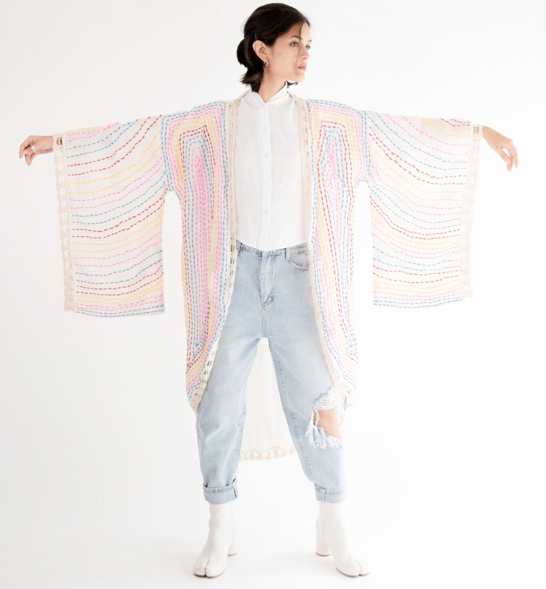 EMBROIDERED KAFTAN KIMONO BILA - MOMO STUDIO BERLIN - Berlin Concept Store - sustainable & ethical fashion