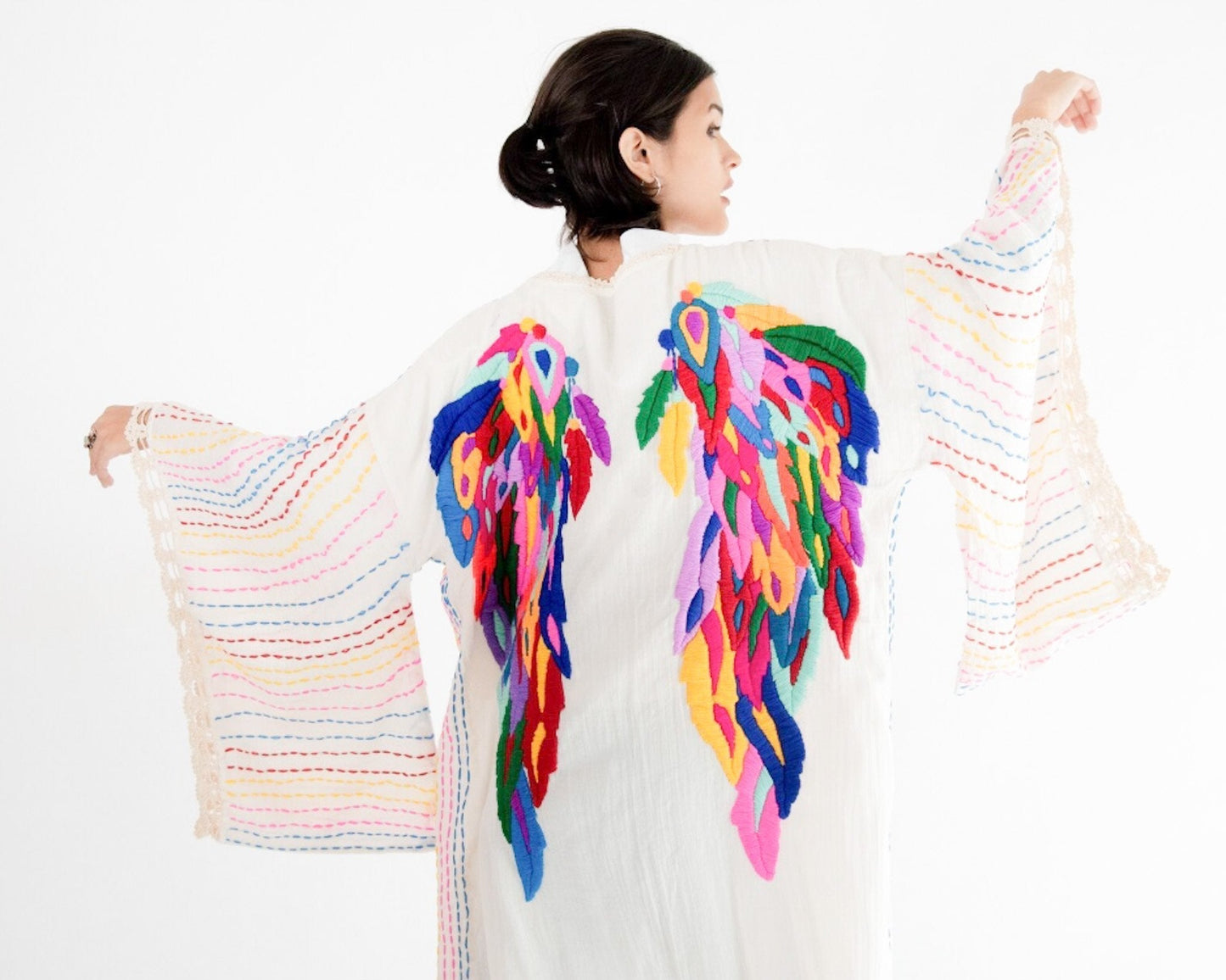 EMBROIDERED KAFTAN KIMONO BILA - MOMO STUDIO BERLIN - Berlin Concept Store - sustainable & ethical fashion