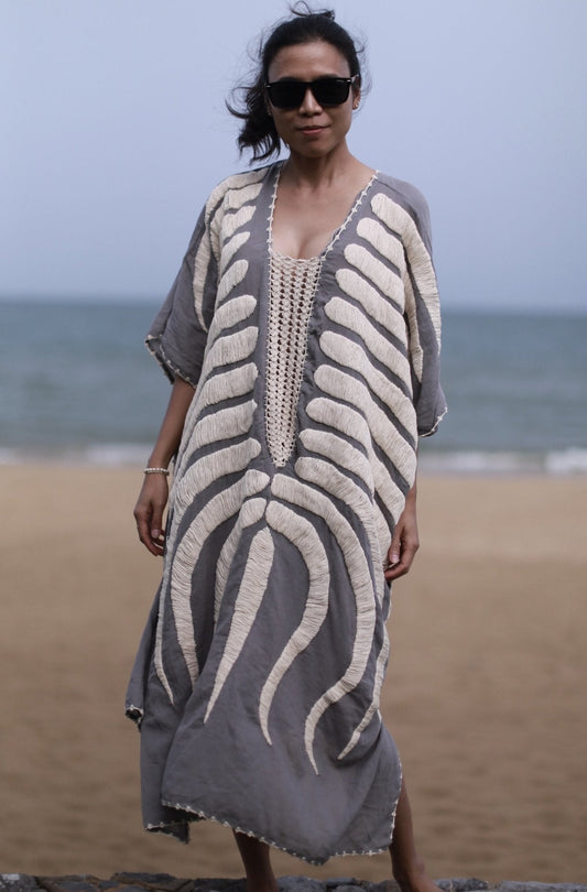 EMBROIDERED KAFTAN MARIE CLAIRE - MOMO STUDIO BERLIN - Berlin Concept Store - sustainable & ethical fashion